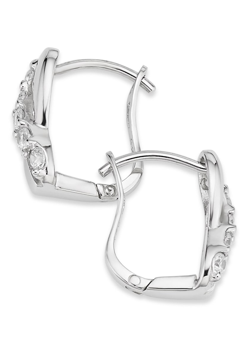 Bruno Banani Paar Creolen »Schmuck Geschenk Silber 925 Ohrschmuck Ohrringe«, mit Zirkonia (synth.)