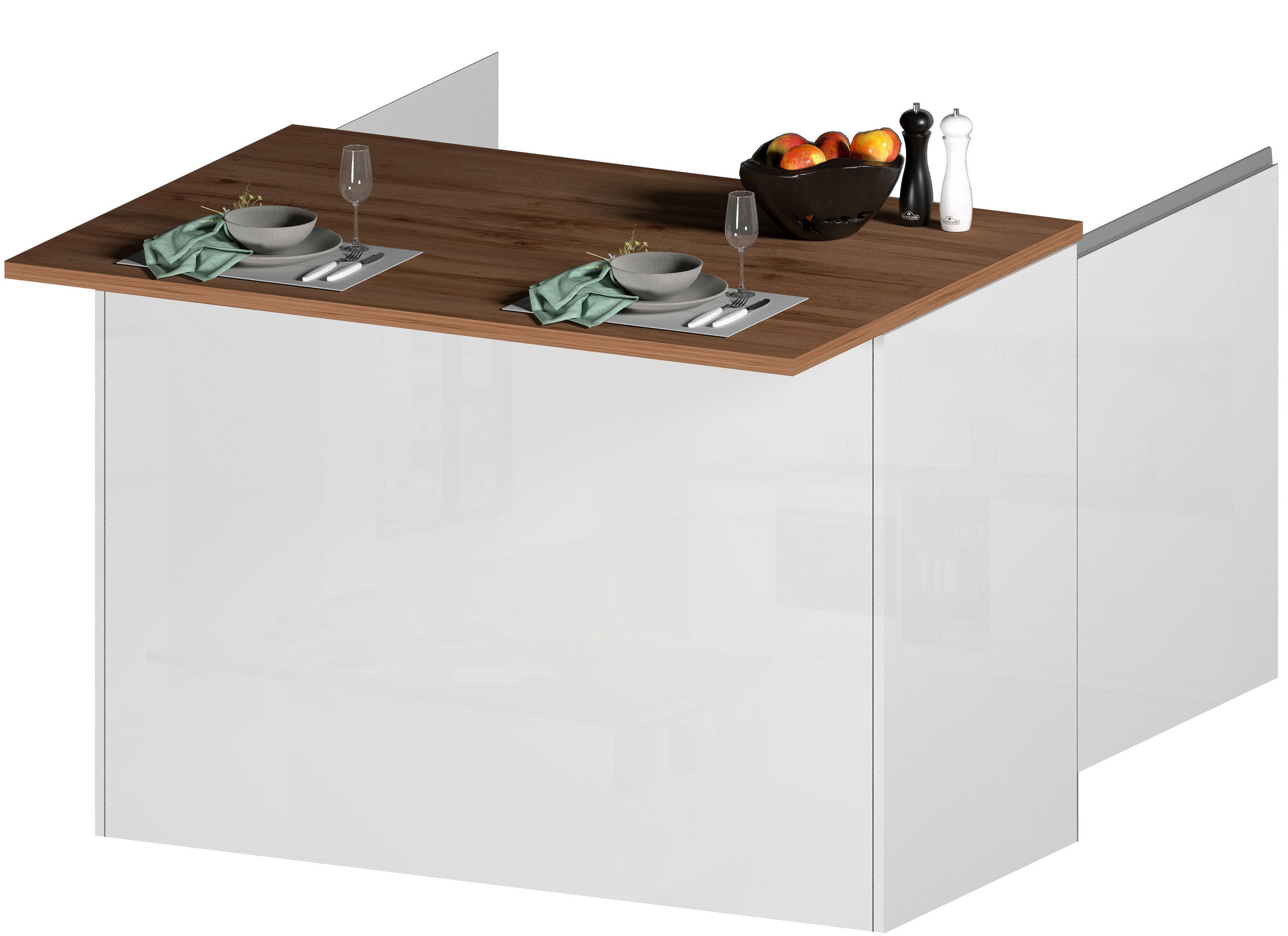 Kochstation Kücheninsel »KS-Sole«, Breite 125 cm, ohne E-Geräte günstig online kaufen