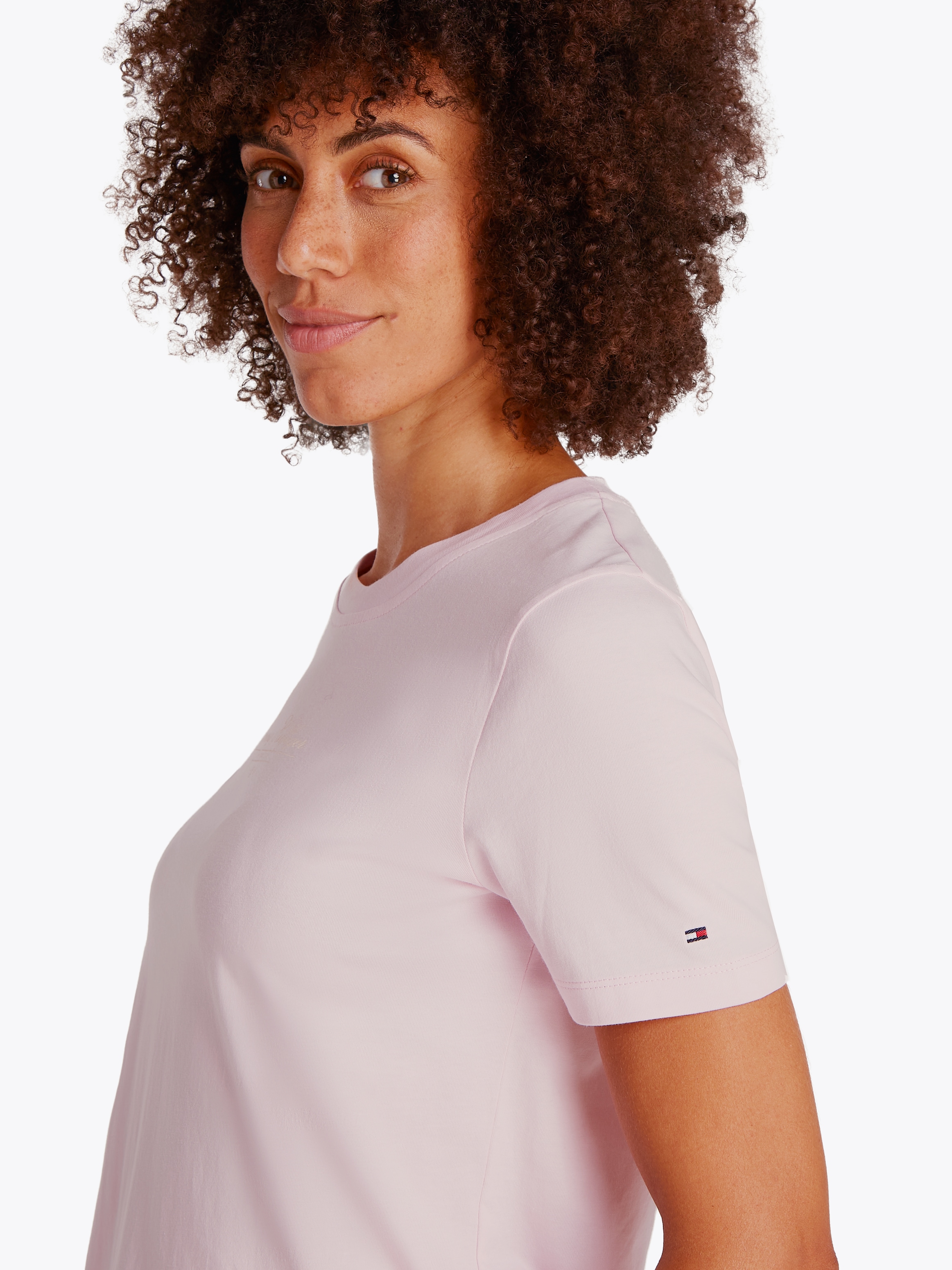 Tommy Hilfiger T-Shirt »REG SCRIPT C-NK TEE SS« mit Logo-Schriftzug