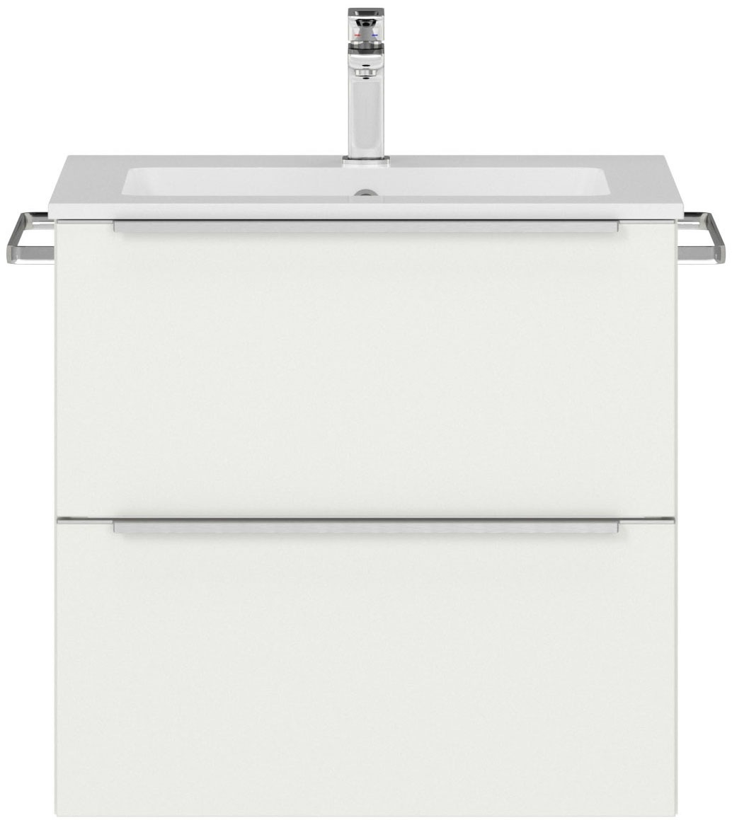 NOBILIA Waschtisch-Set »Levere« vormontiert, mit Soft-Close, 1 Stk. tlg. Alpinweiß