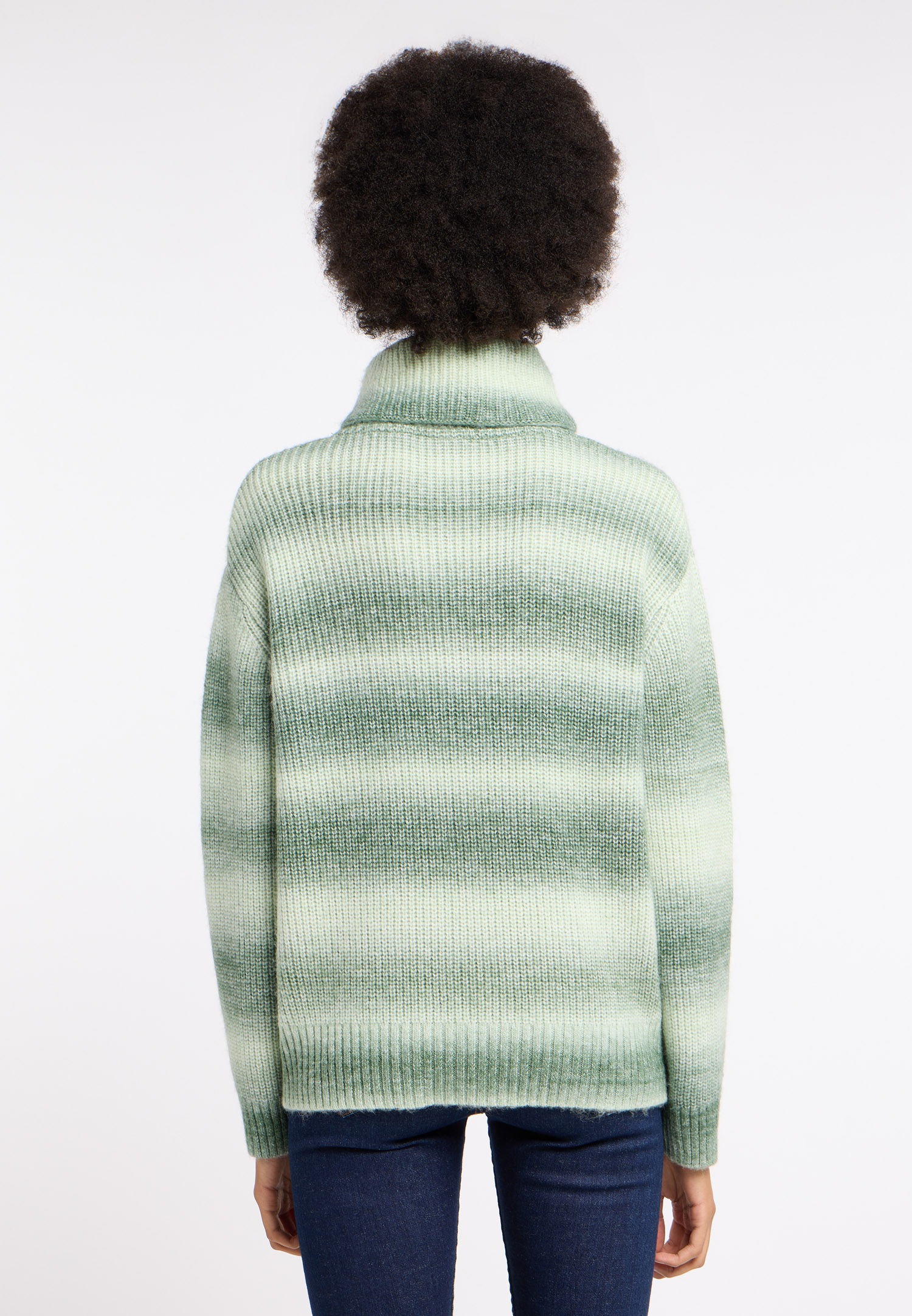 Ragwear Rollkragenpullover »SAFINA«, mit bunt gestreiftem Strickmuster