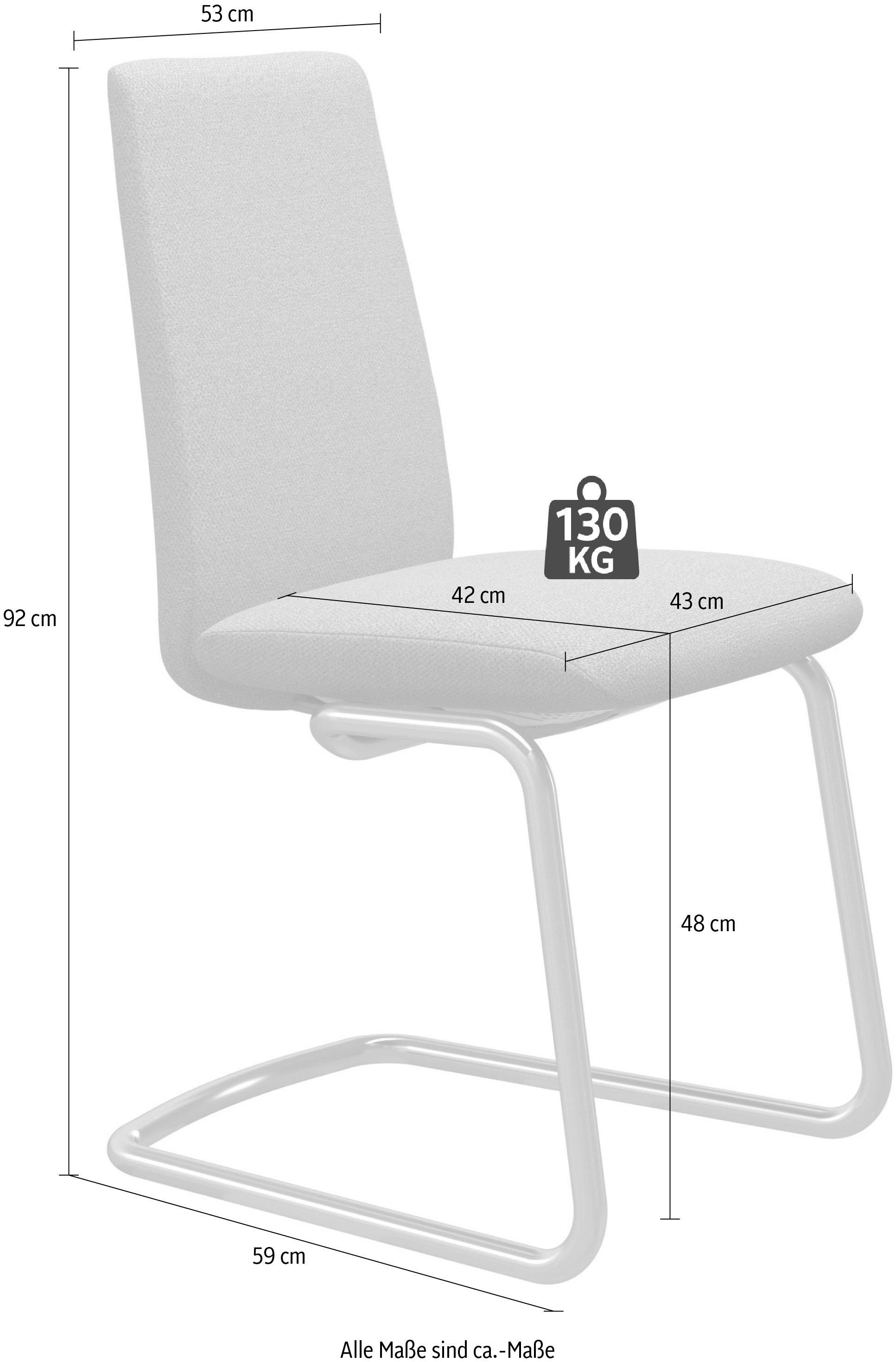 Stressless® Polsterstuhl »Laurel«, Leder BATICK, Low Back, Größe M, mit Beinen aus Stahl in Chrom glänzend