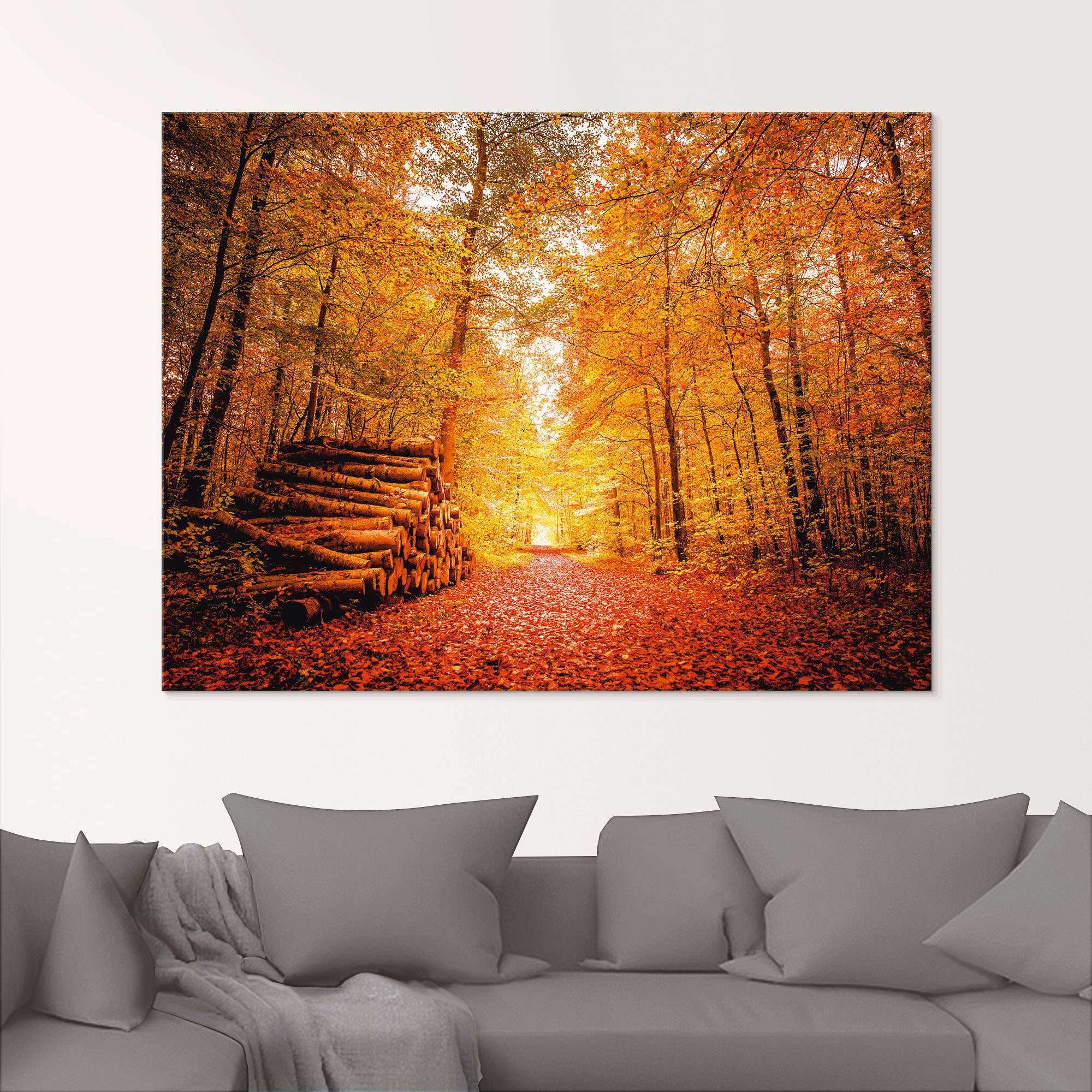 Artland Glasbild »Herbstlandschaft«, Vier Jahreszeiten, (1 St.), in verschiedenen Größen