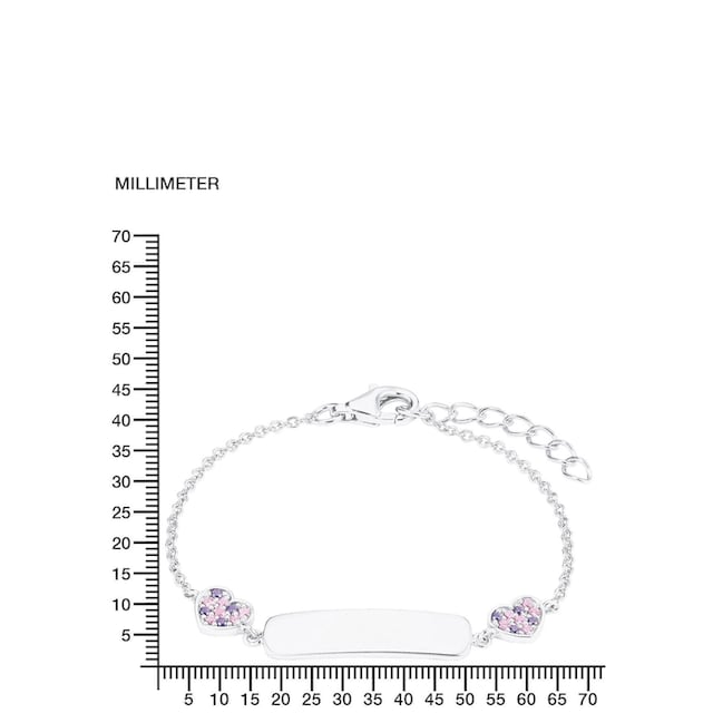 Prinzessin Lillifee Silberarmband »Plakette mit Herzen, 2027208«, mit  Zirkonia online kaufen