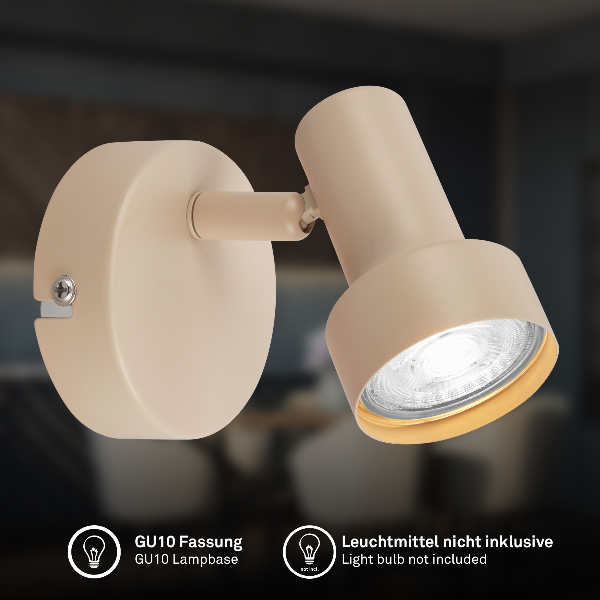 Briloner Leuchten LED Deckenspot »TAPP« GU10 1 Stk. 8x10,5 cm, Wohnzimmer, Schlafzimmer, Flur, Büro