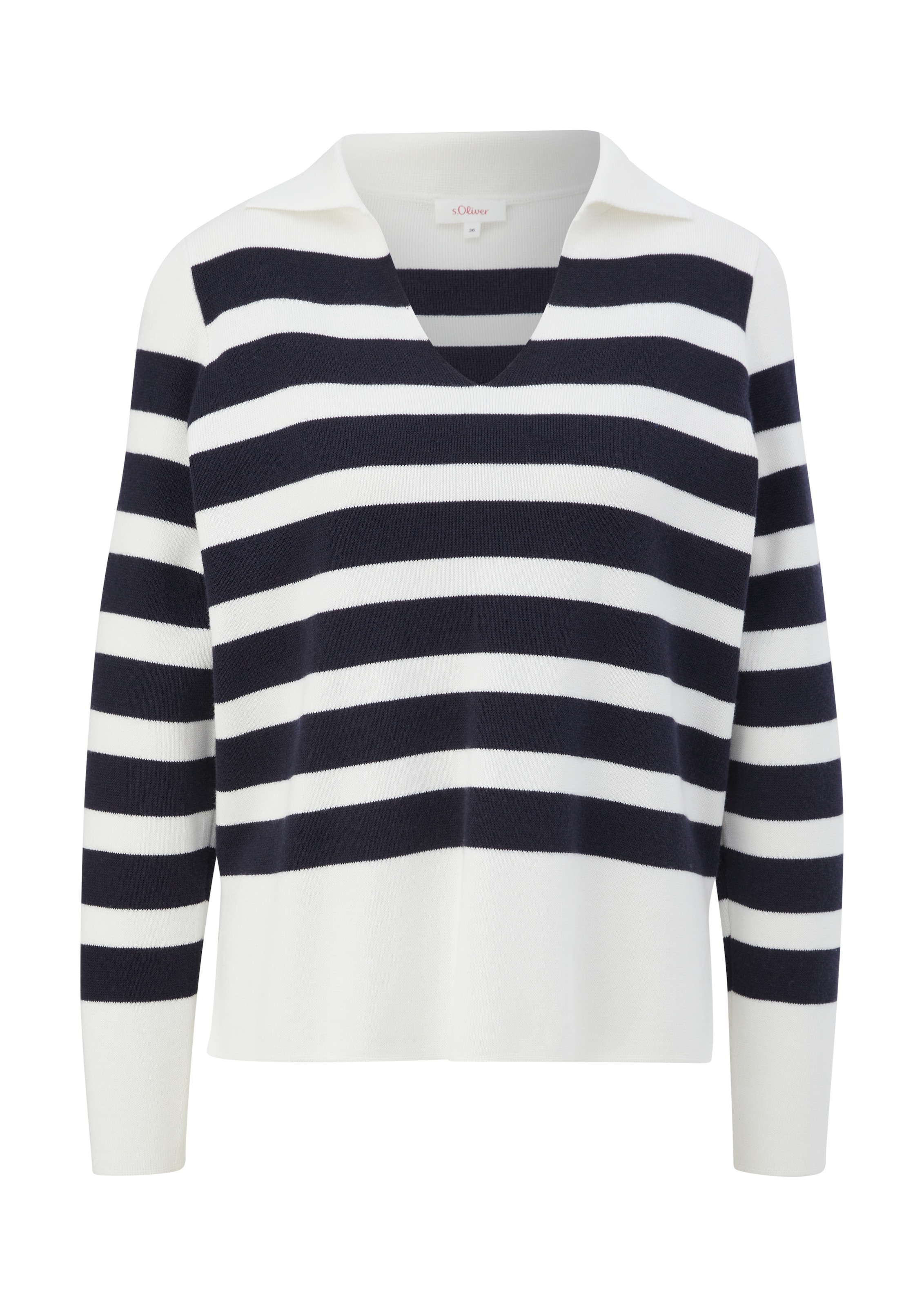s.Oliver Strickpullover, mit Streifen-Muster
