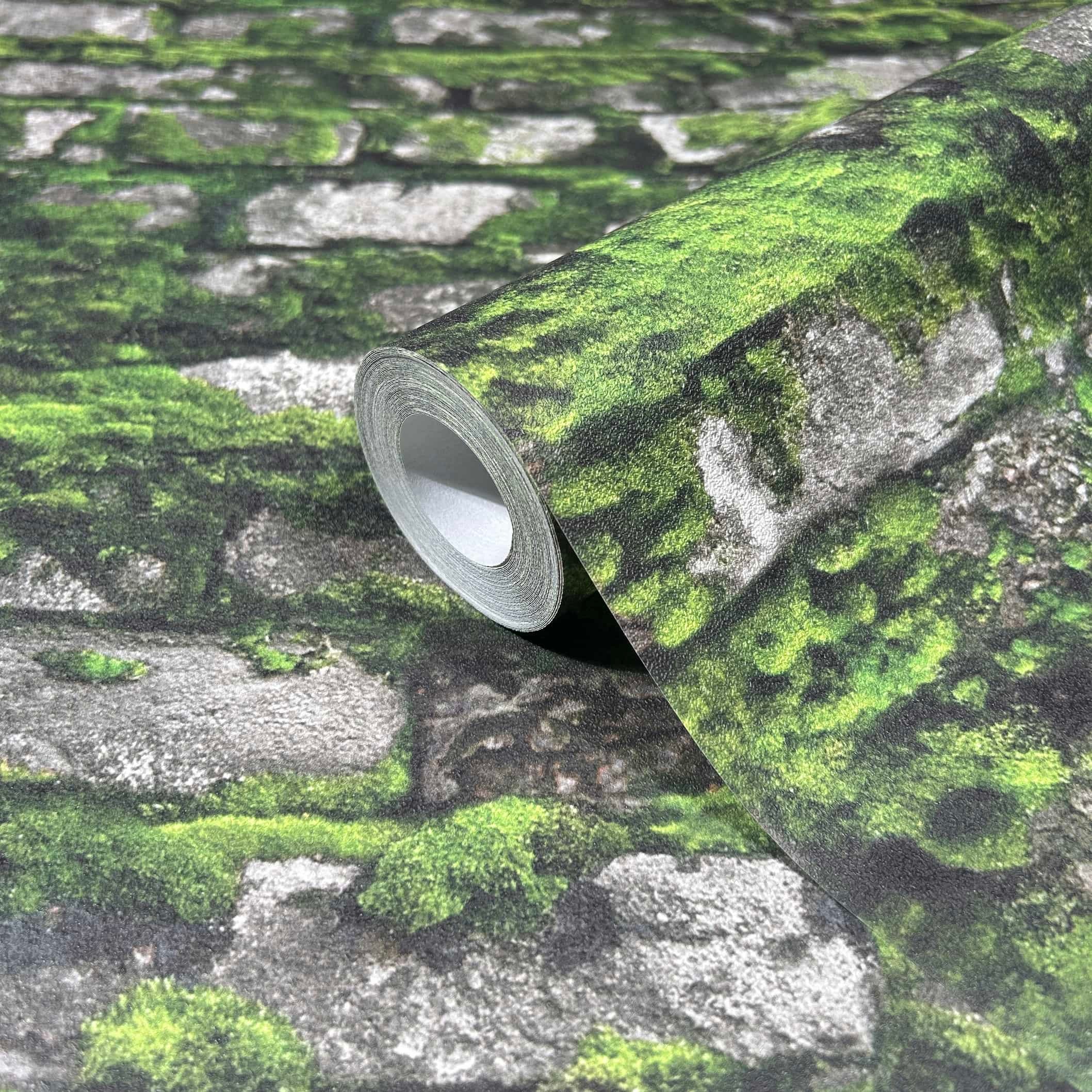 Marburg Vliestapete »Tapete Vermooster Stein«, 3D-Optik, moderne Vliestapete für Wohnzimmer Schlafzimmer Küche