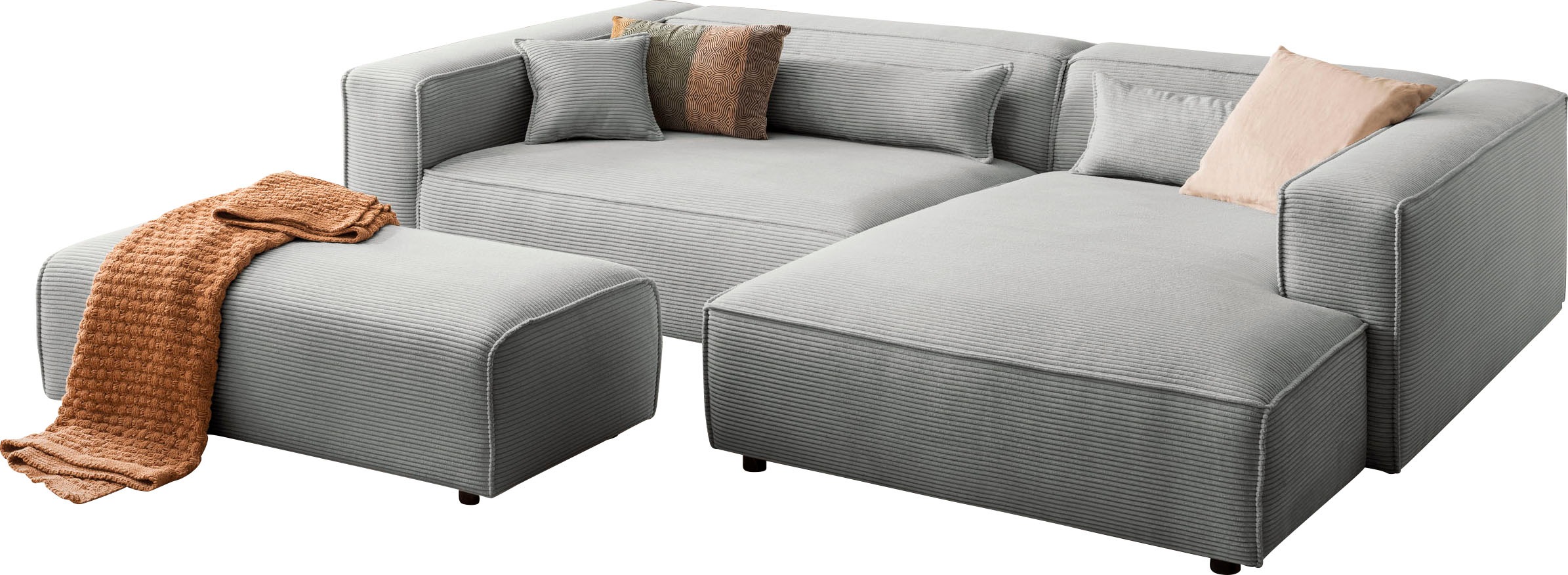LeGer Home by Lena Gercke Ecksofa »PIARA XXL, L-Form, Schlaffunktion, Cord, günstig online kaufen