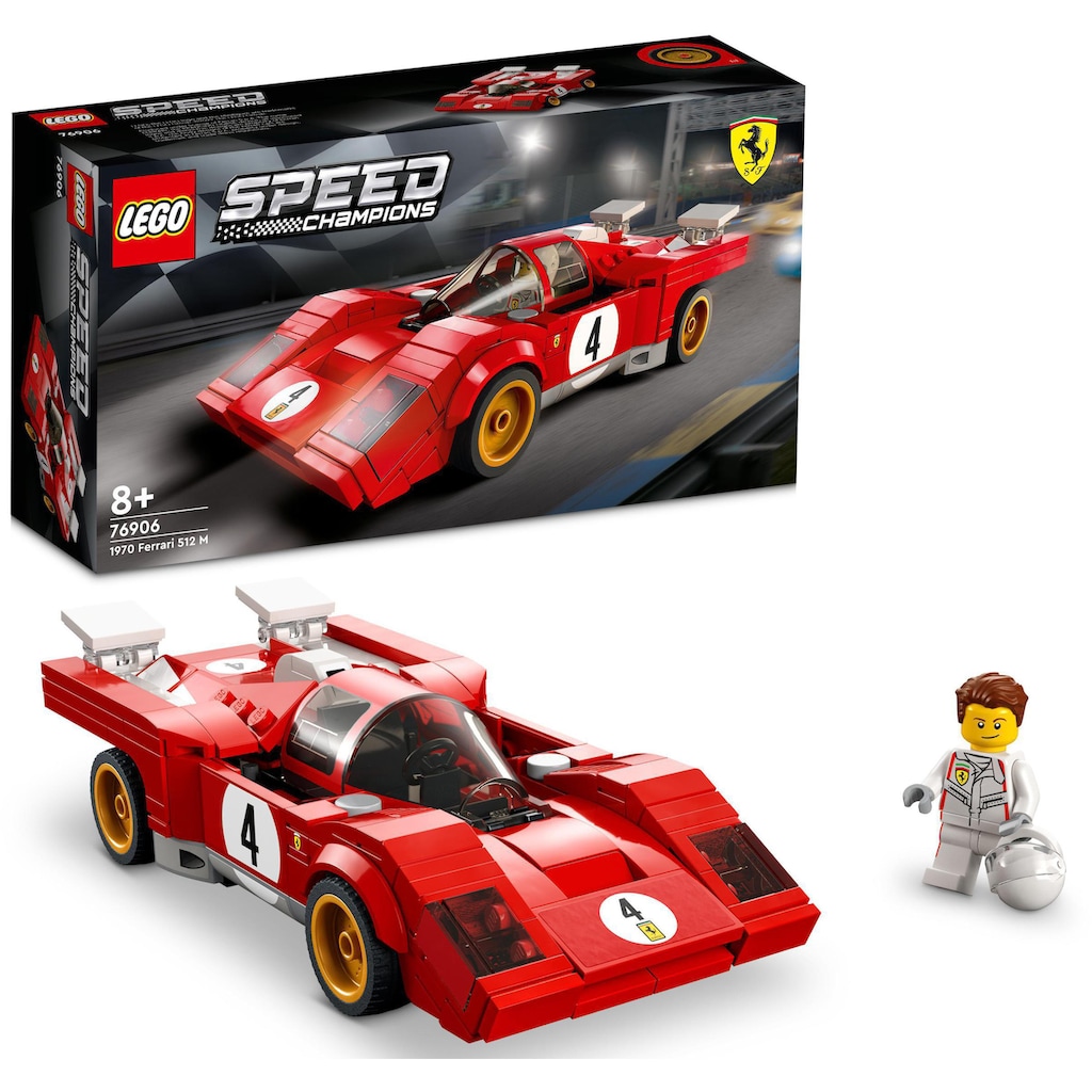 LEGO® Konstruktionsspielsteine »1970 Ferrari 512 M (76906), LEGO® Speed Champions«, (291 St.)