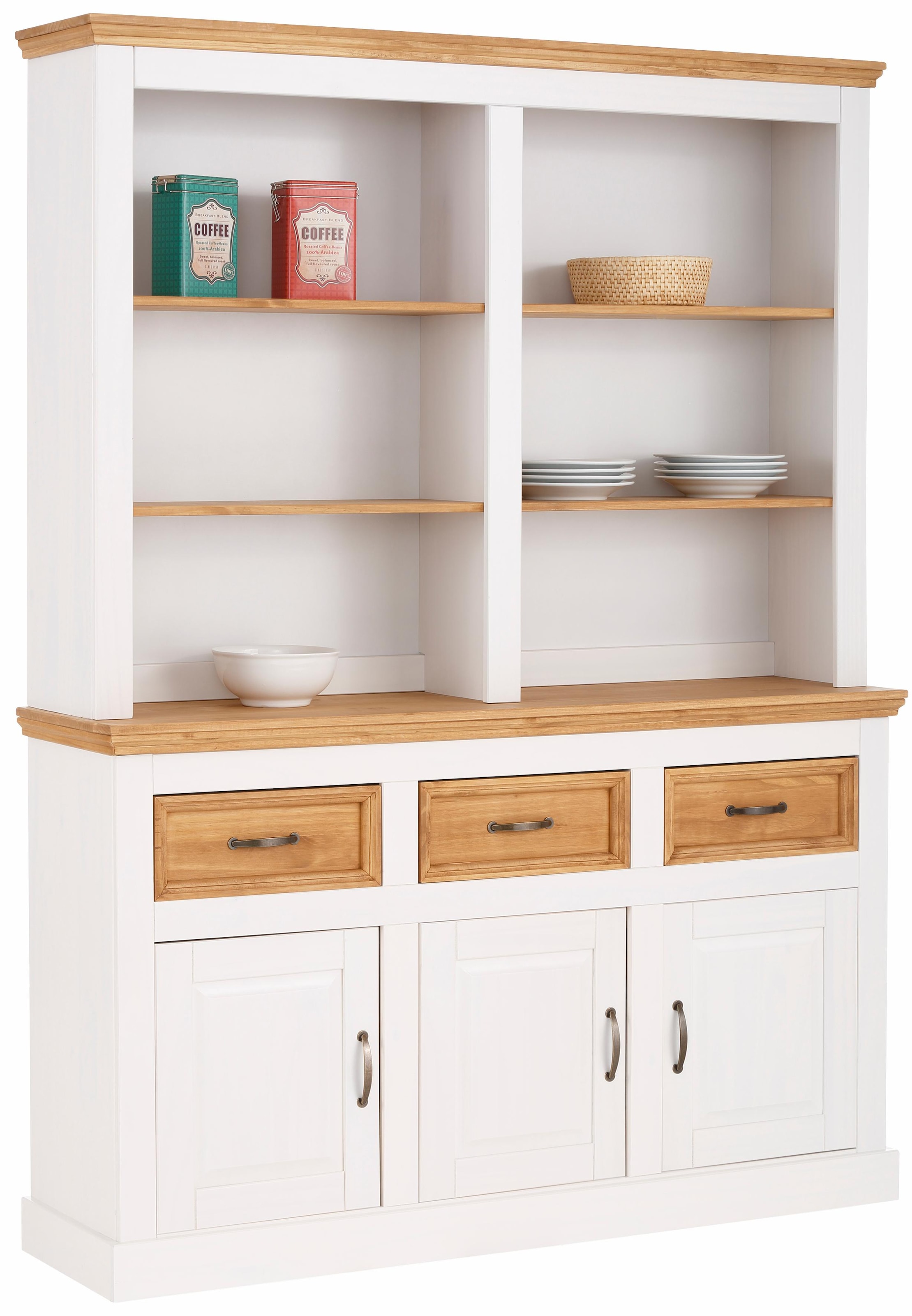 Buffet OTTO HOME "Selma", weiß (weiß, gebeizt), Schränke, Buffet, Breite 145 cm