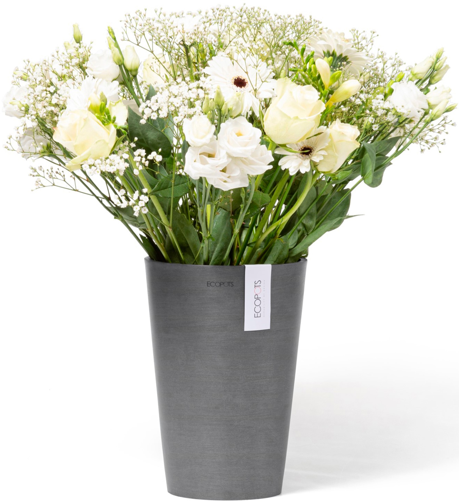ECOPOTS Blumentopf »Pisa 21 Grau«, für den Innenbereich