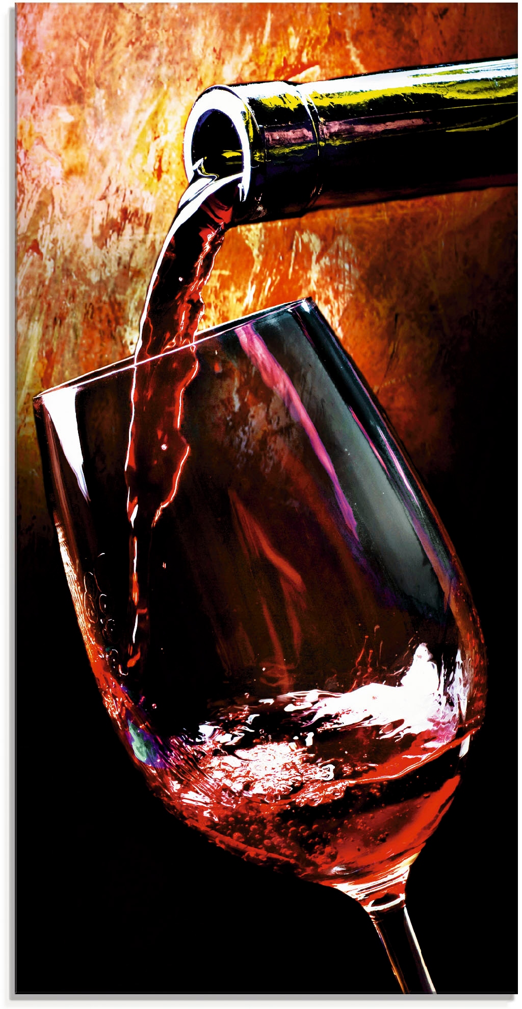 Artland Glasbild »Wein - Rotwein«, Getränke, (1 St.), in verschiedenen Größen