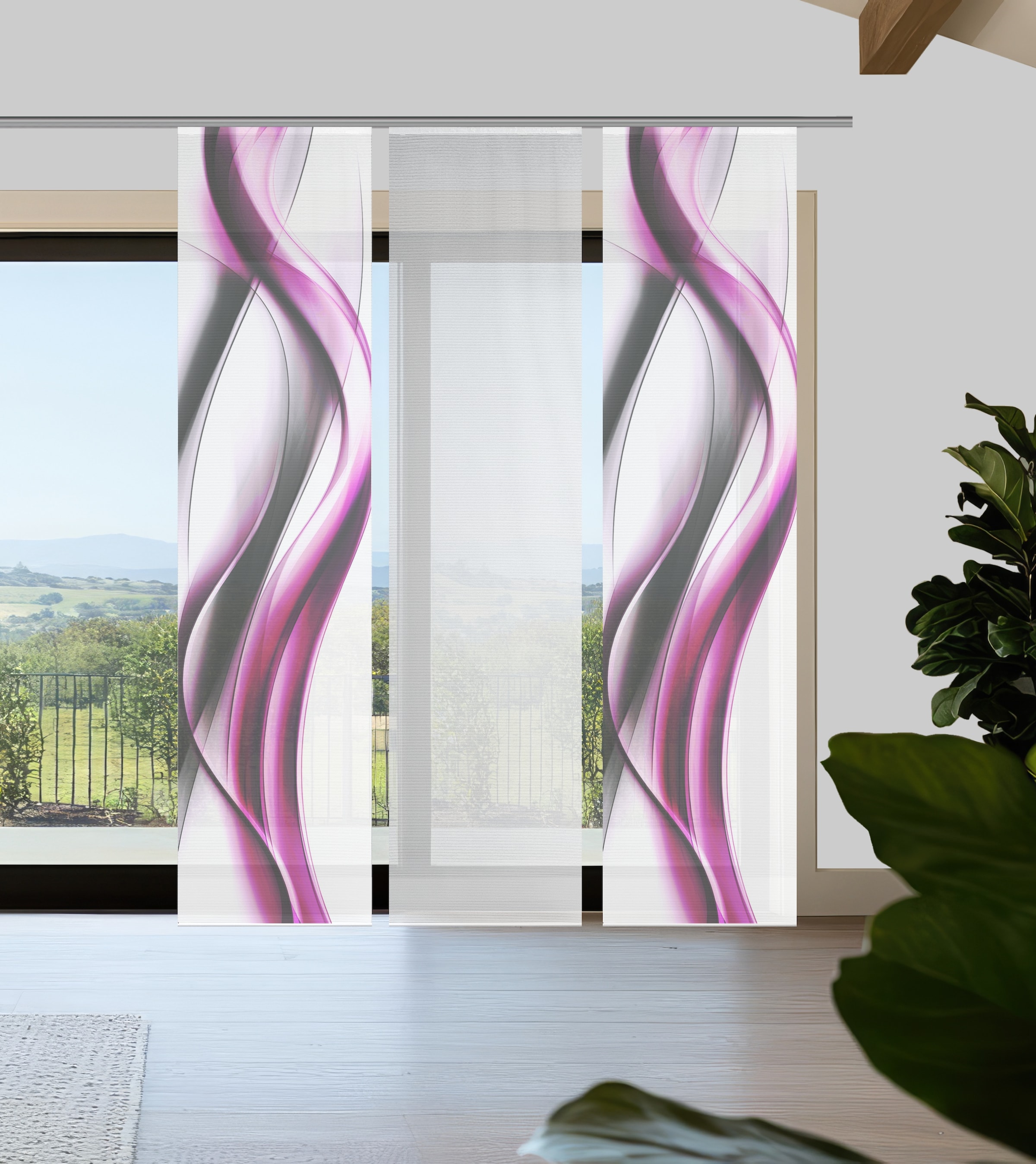 Vision S Schiebegardine »CARA« Paneelwagen 3 Stk. tlg. Schiebevorhang,Bambu günstig online kaufen