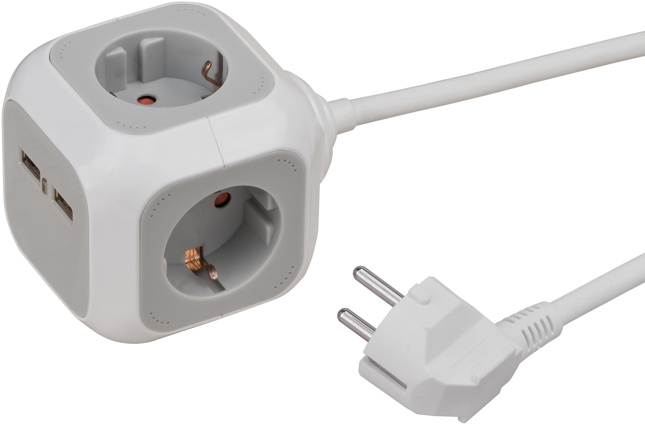 Brennenstuhl Mehrfachsteckdose »ALEA-Power USB-Charger«, 4-fach, (USB-Anschluss Kabellänge 1,4 m), Steckdosenwürfel