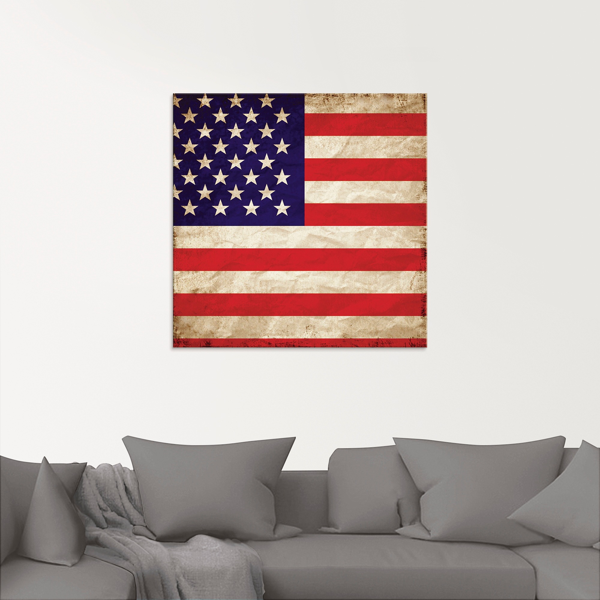 Artland Glasbild »USA Amerikanische Flagge«, Zeichen, (1 St.), in verschiedenen Größen