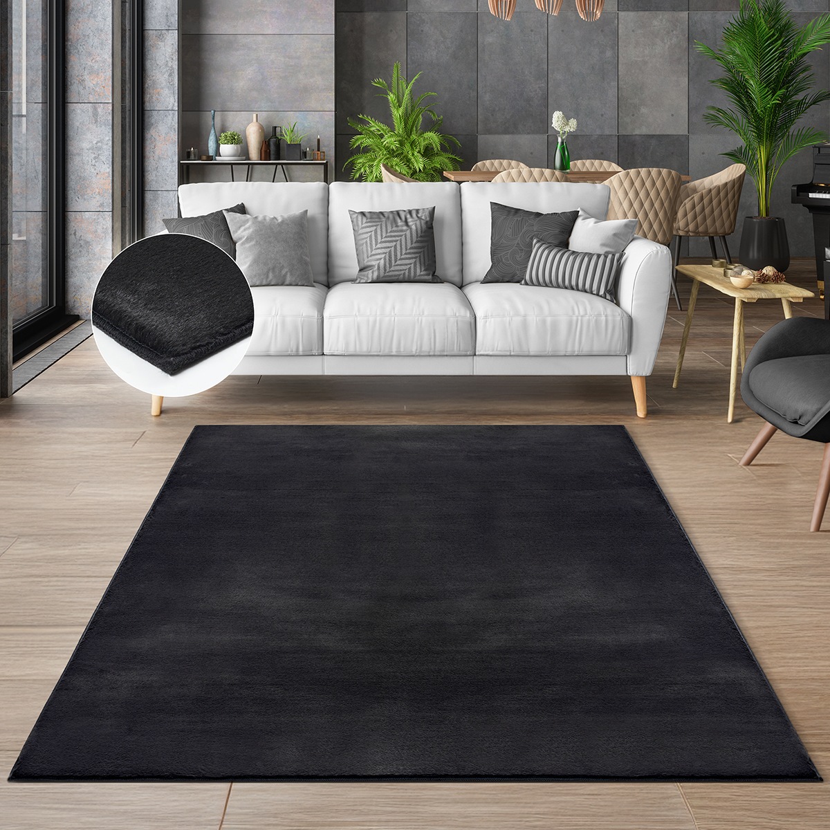 the carpet Teppich »Cosy«, rechteckig, 11 mm Höhe, Wohnzimmer Teppich Fell- günstig online kaufen