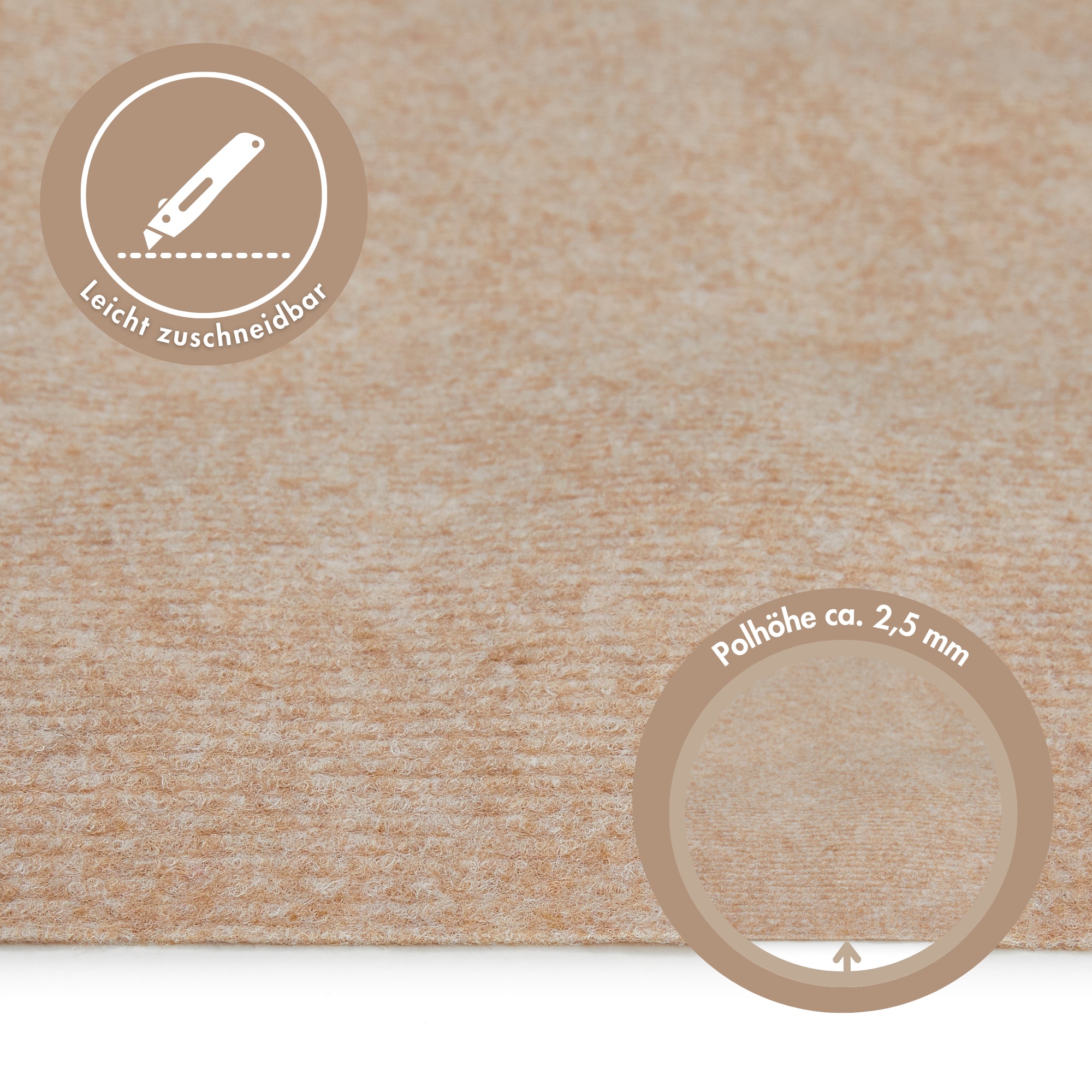 Andiamo Teppichboden »Milo, Nadelfilz, Made in Belgium«, rechteckig, 2,5 mm günstig online kaufen