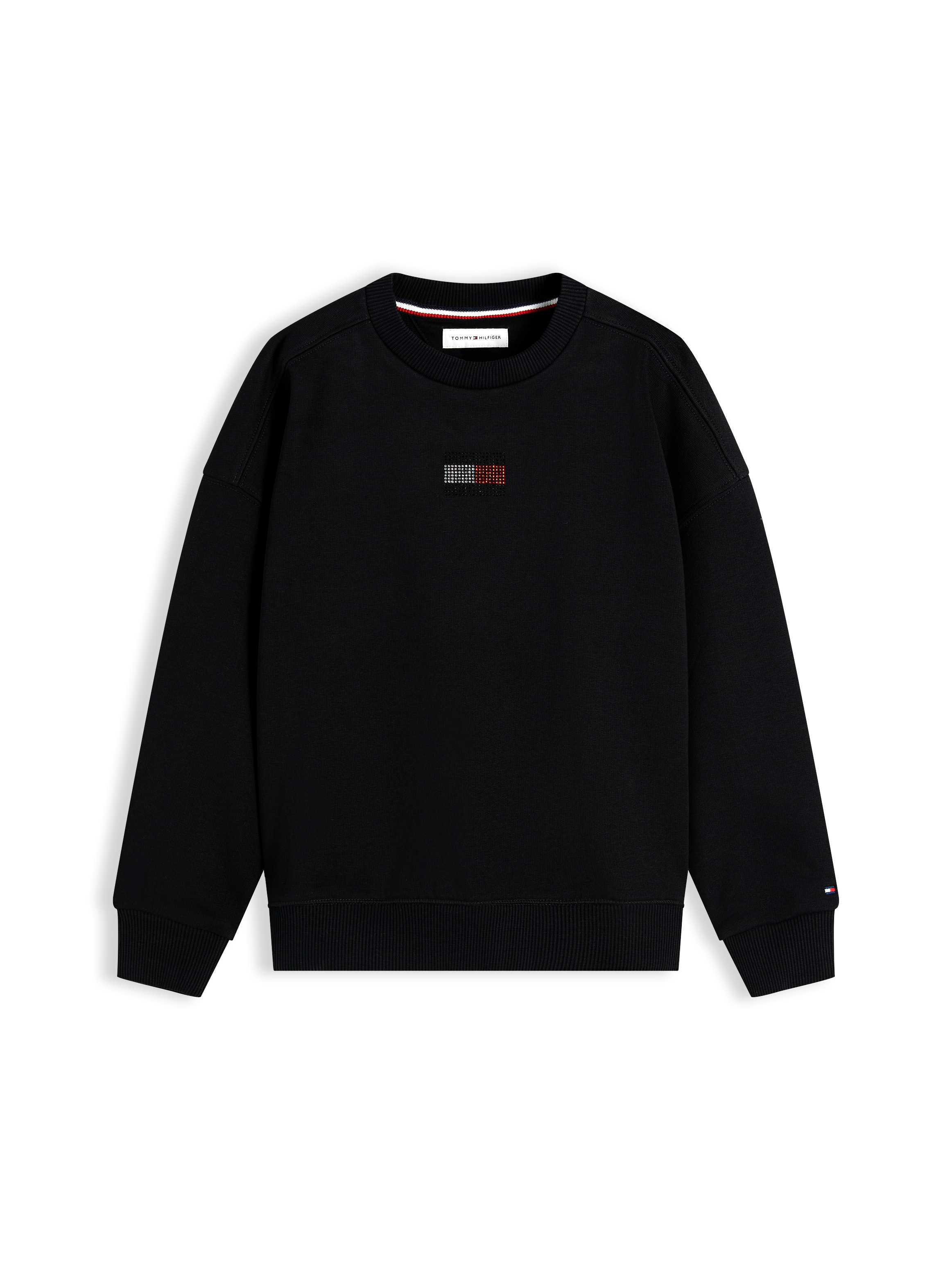 Tommy Hilfiger Sweatshirt , Glitzersteine, Rundhalsausschnitt, Regular Fit, Kinder bis 16 Jahre
