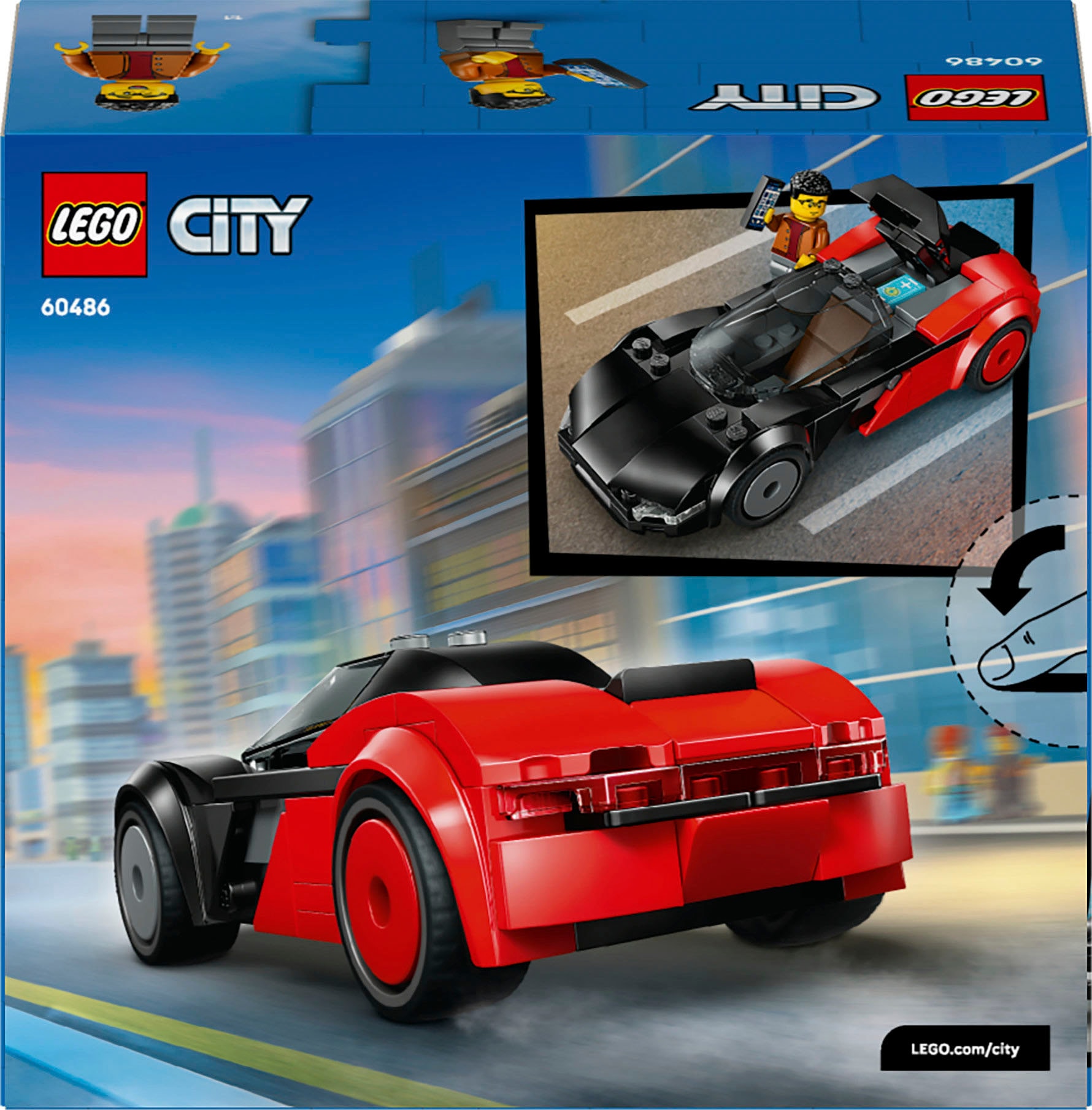 LEGO® Konstruktionsspielsteine »Elektro-Supersportwagen (60486), LEGO City« Made in Europe