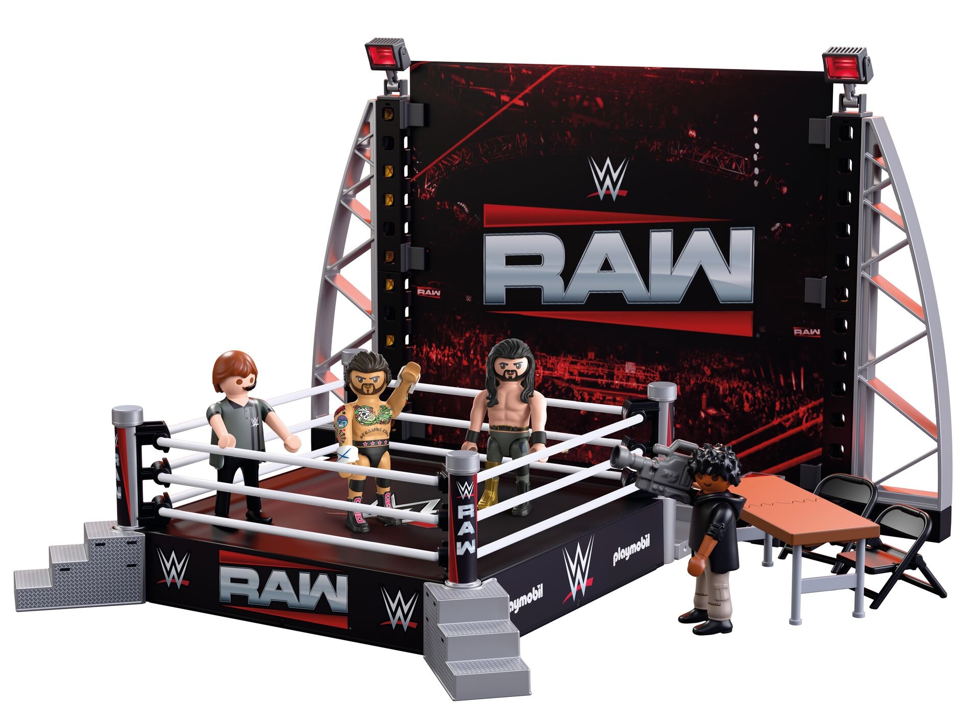 Playmobil® Konstruktions-Spielset »WWE RAW Ring Collectors Set (71956), WWE« Made in Europe