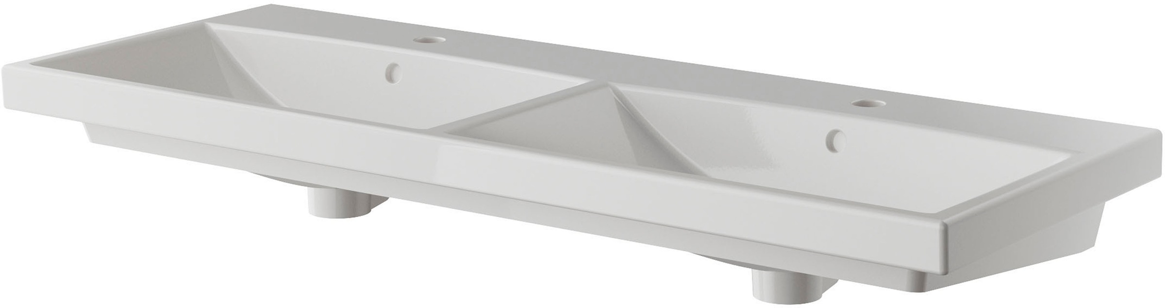 Saphir Badmöbel-Set »Serie 4035 2-teilig, Keramik-Doppelwaschtisch mit LED-Spiegelschrank« Set, 