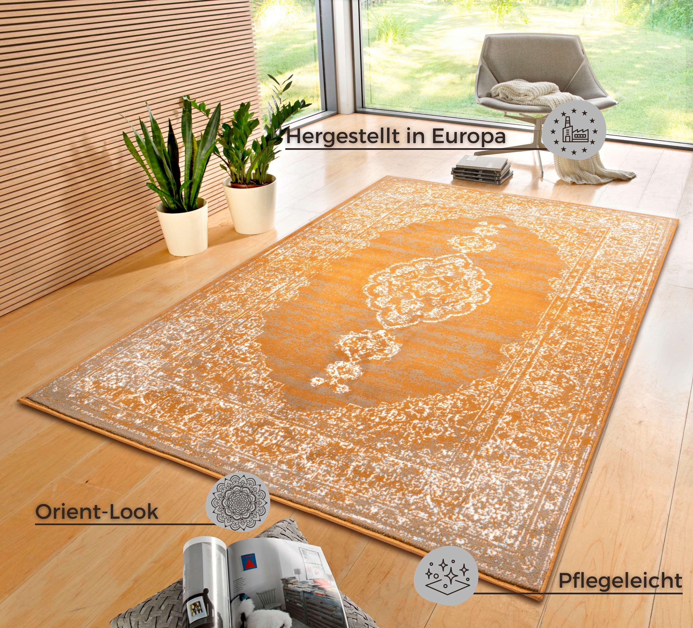 HANSE Home Teppich »Meridional«, rechteckig, 9 mm Höhe, Orientalisch, Orient, Kurzflor, Wohnzimmer, Schlafzimmer, Vintage