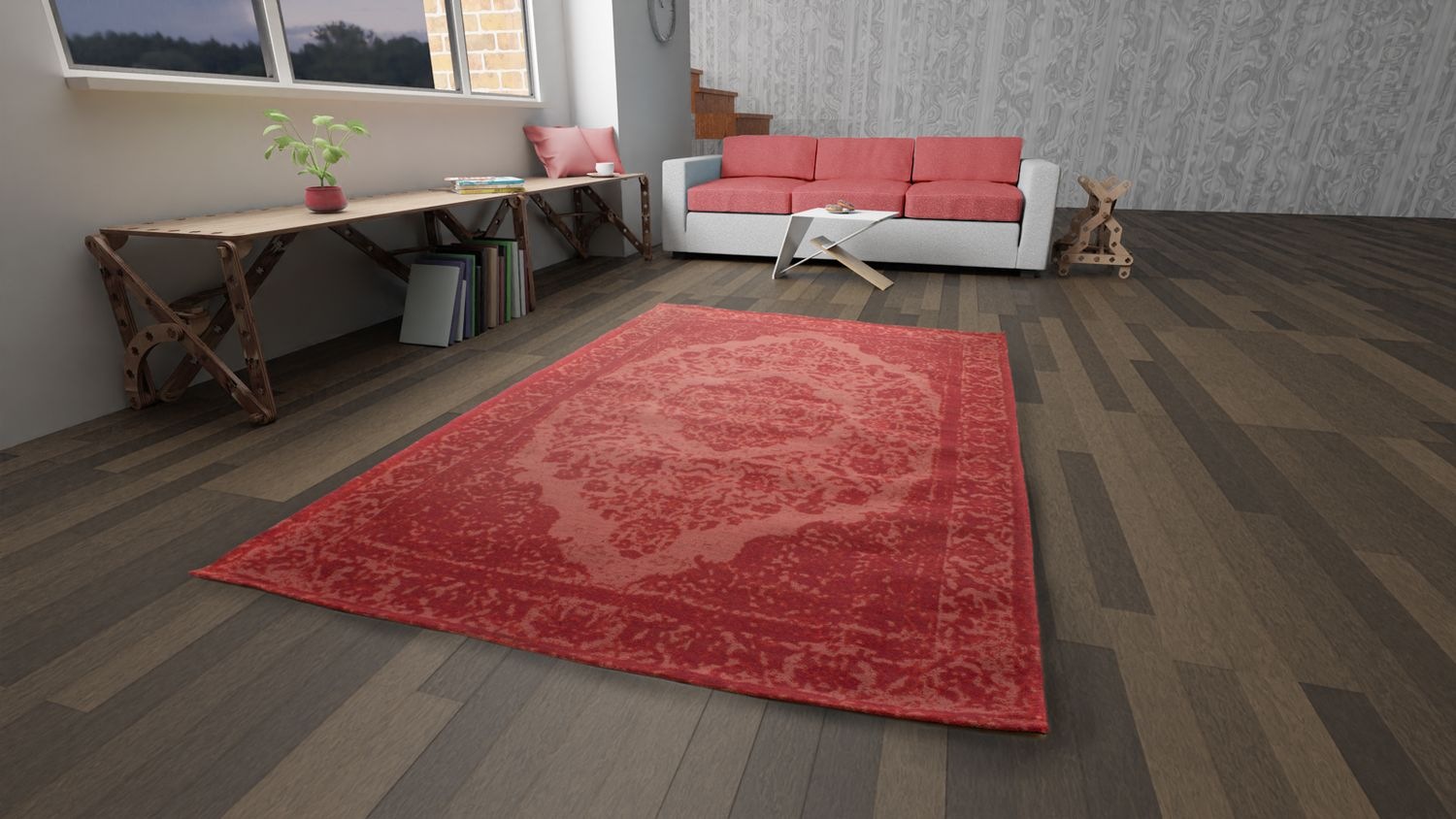 morgenland Designteppich »Vintage Teppich »Maddox« Rechteckig«, rechteckig, 0,6 mm Höhe, Sehr weicher Flor