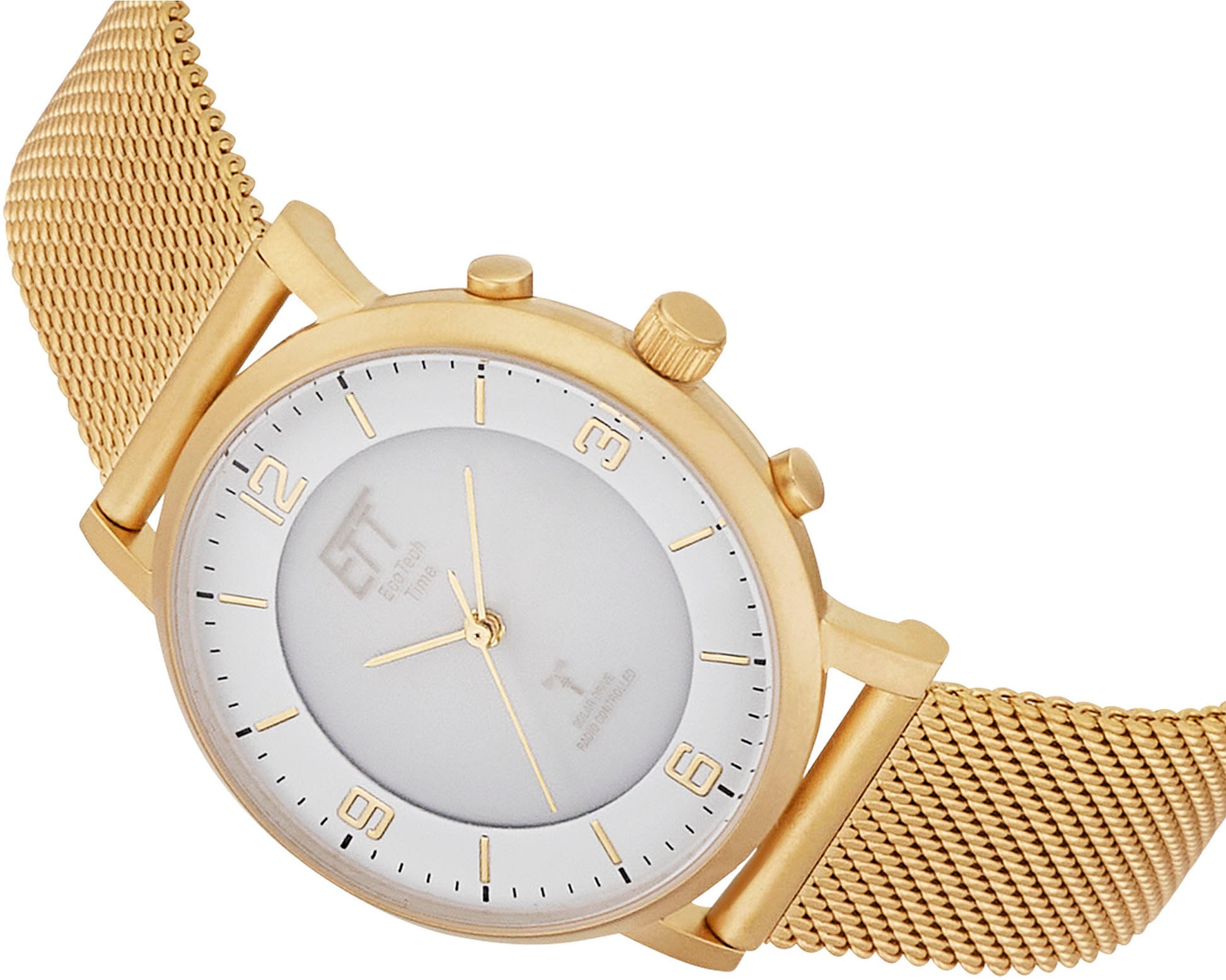 ETT Funkuhr »Atacama«, Armbanduhr, Solar, Damenuhr, Herrenuhr, Edelstahlarmband, analog