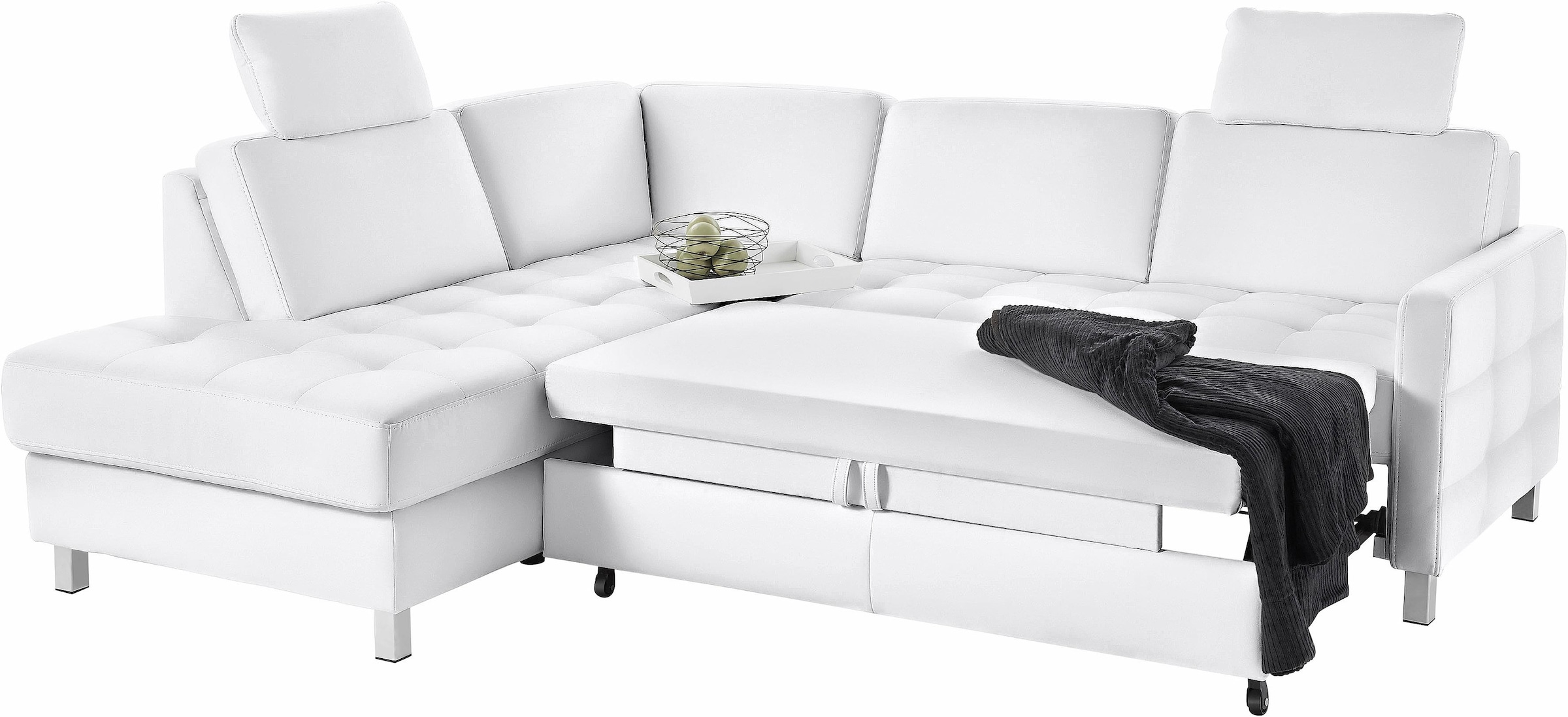 sit&more Ecksofa »Pablo L-Form«, wahlweise mit Bettfunktion