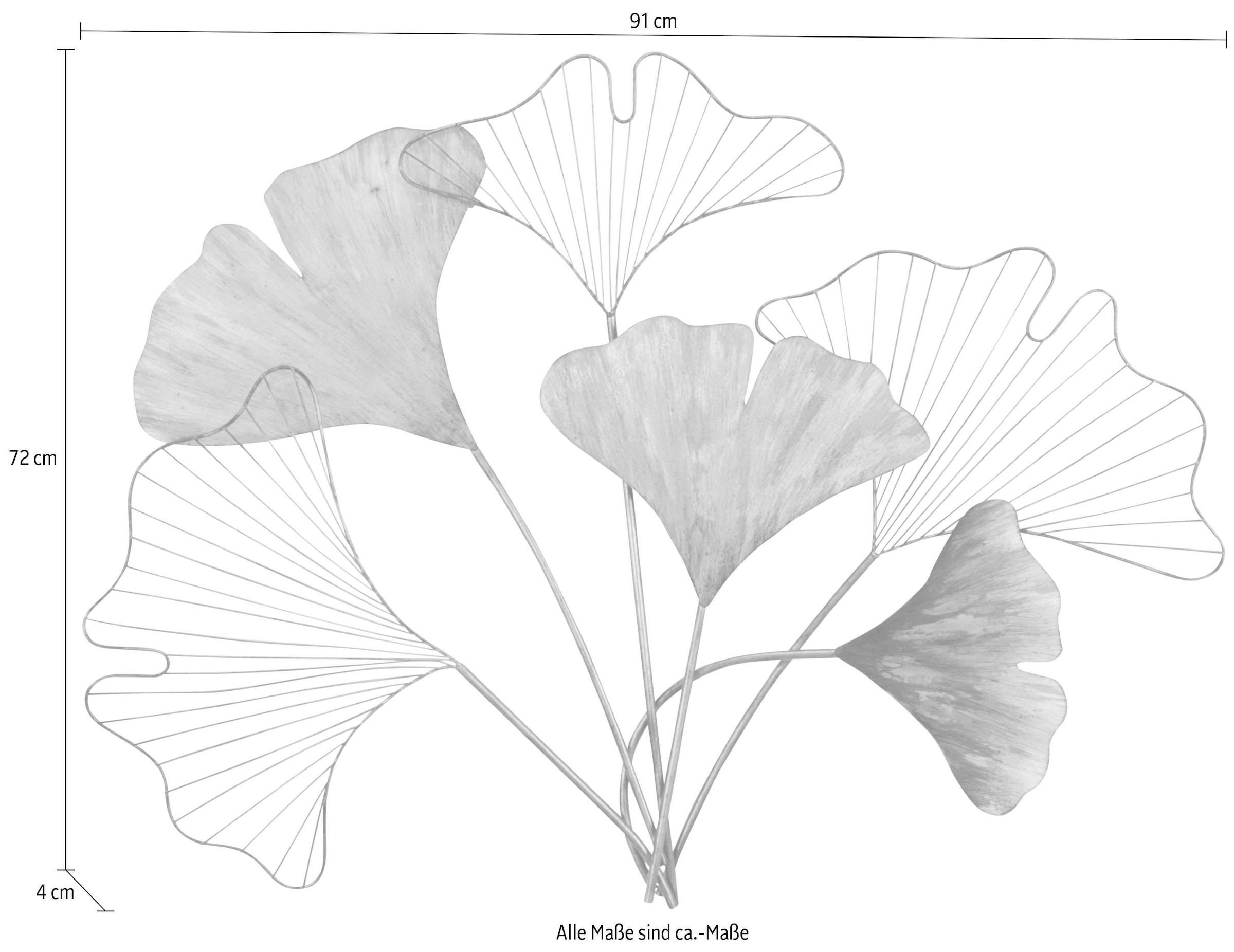 HOFMANN LIVING AND Rechnung aus auf MORE bestellen Wanddekoobjekt »Gingko«, Wanddeko, Metall