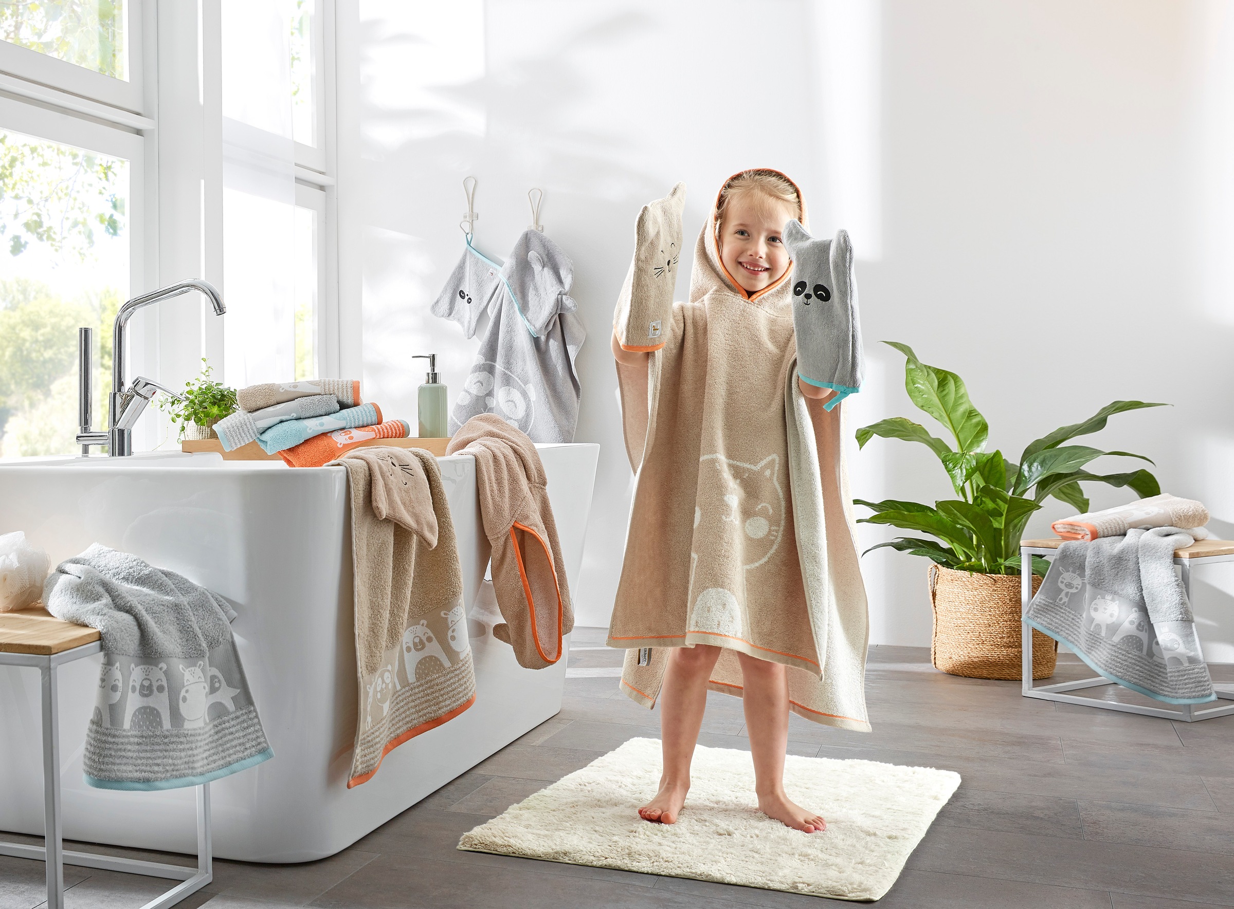 Dyckhoff Kapuzenhandtuch »Panda«, (Packung, 1 St.) günstig online kaufen