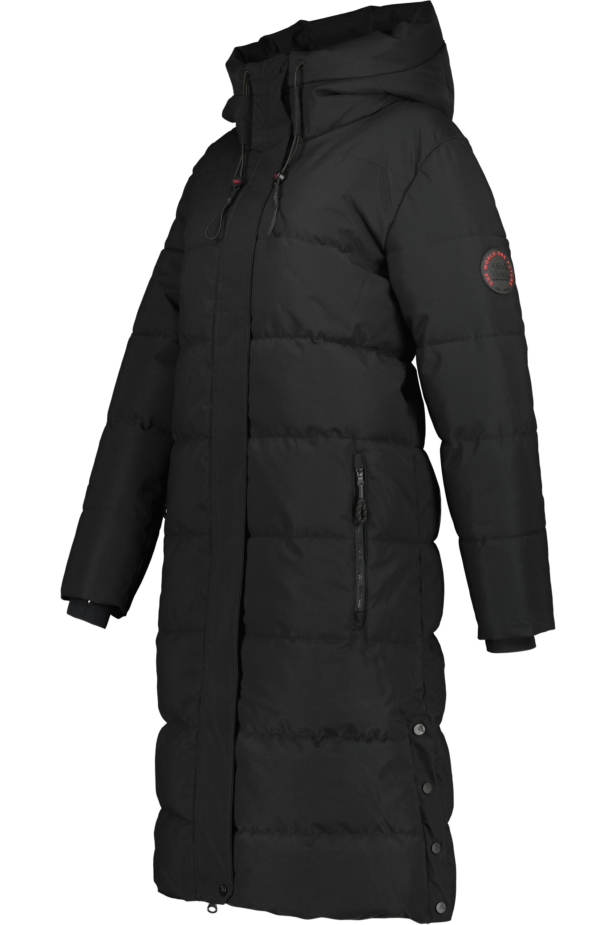 Alife & Kickin Steppjacke »Damen KatiaAK A«, mit Kapuze, Langer Wintermantel mit großer Kapuze und regulierbarer Beinfreiheit