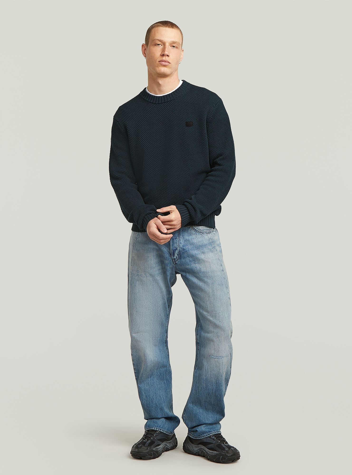 G-STAR Longpullover »Strick mit Wabenstruktur«