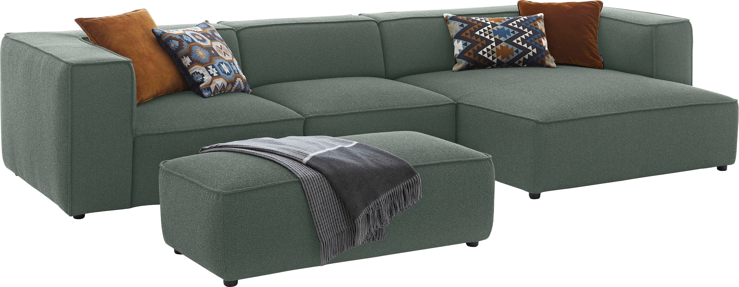 W.SCHILLIG Hocker »around-the-block«, mit eleganter Biese
