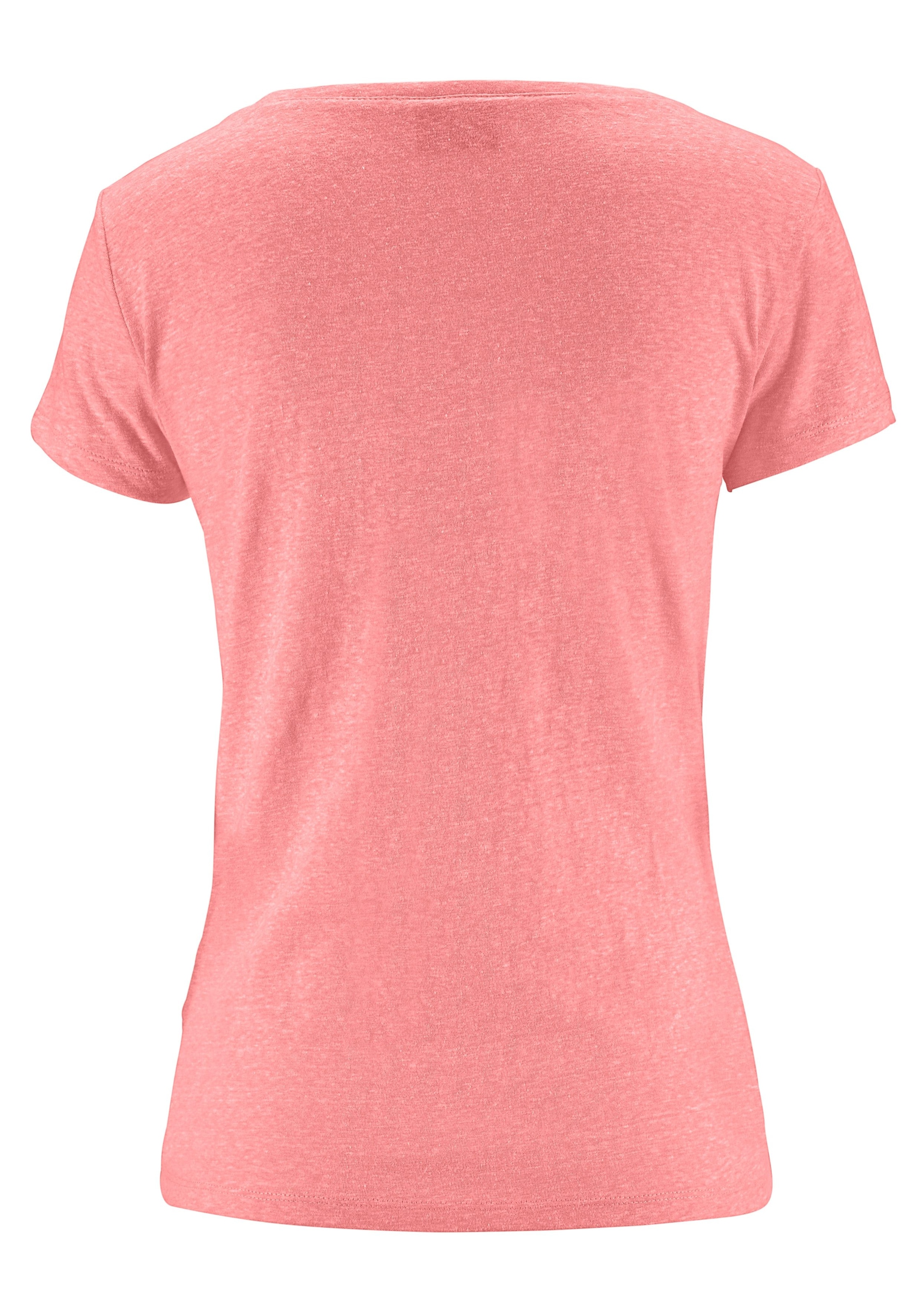 Venice Beach Strandshirt mit Logo-Druck aus melierter Ware, Vintage-Look, sportlich-casual