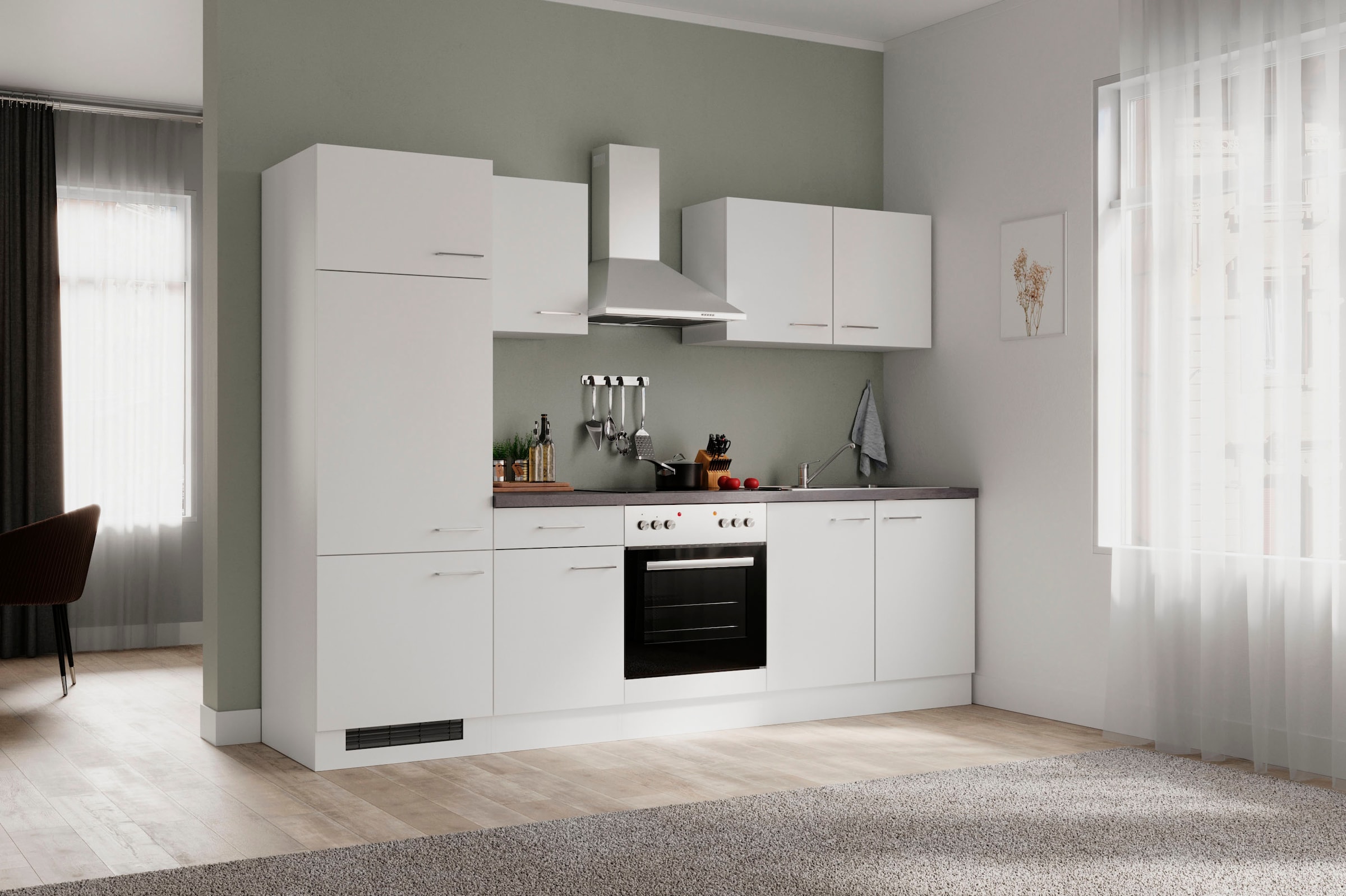 Flex-Well Küche 270 mit online Farbvarianten E-Geräten, vielen cm, bestellen Breite erhältlich in »Kopenhagen«