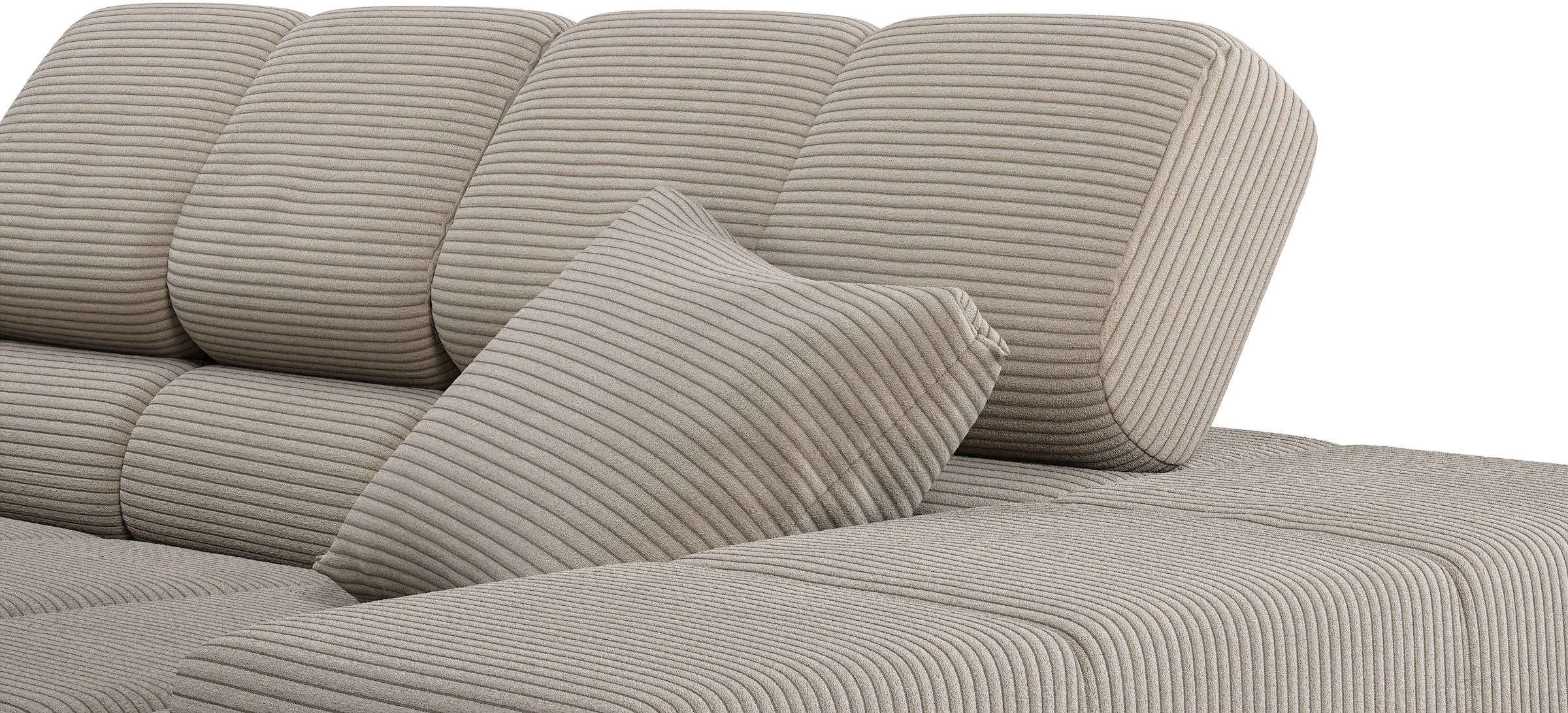 INOSIGN Ecksofa »Ancona incl. Kopfteilverstellung, OTTOs Choice, Breite 319cm, L-Form«, wahlweise motorische Sitztiefenverstellung, auch in Cord + Easy Care