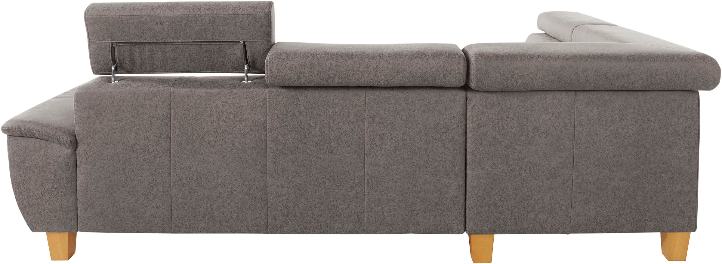 exxpo - sofa fashion Ecksofa »Enya, aufwendige Detailverarbeitung, hoher Sitzkomfort, bequem, L-Form«, mit Kopfteilverstellung, wahlweise Bettfunktion u. Bettkasten