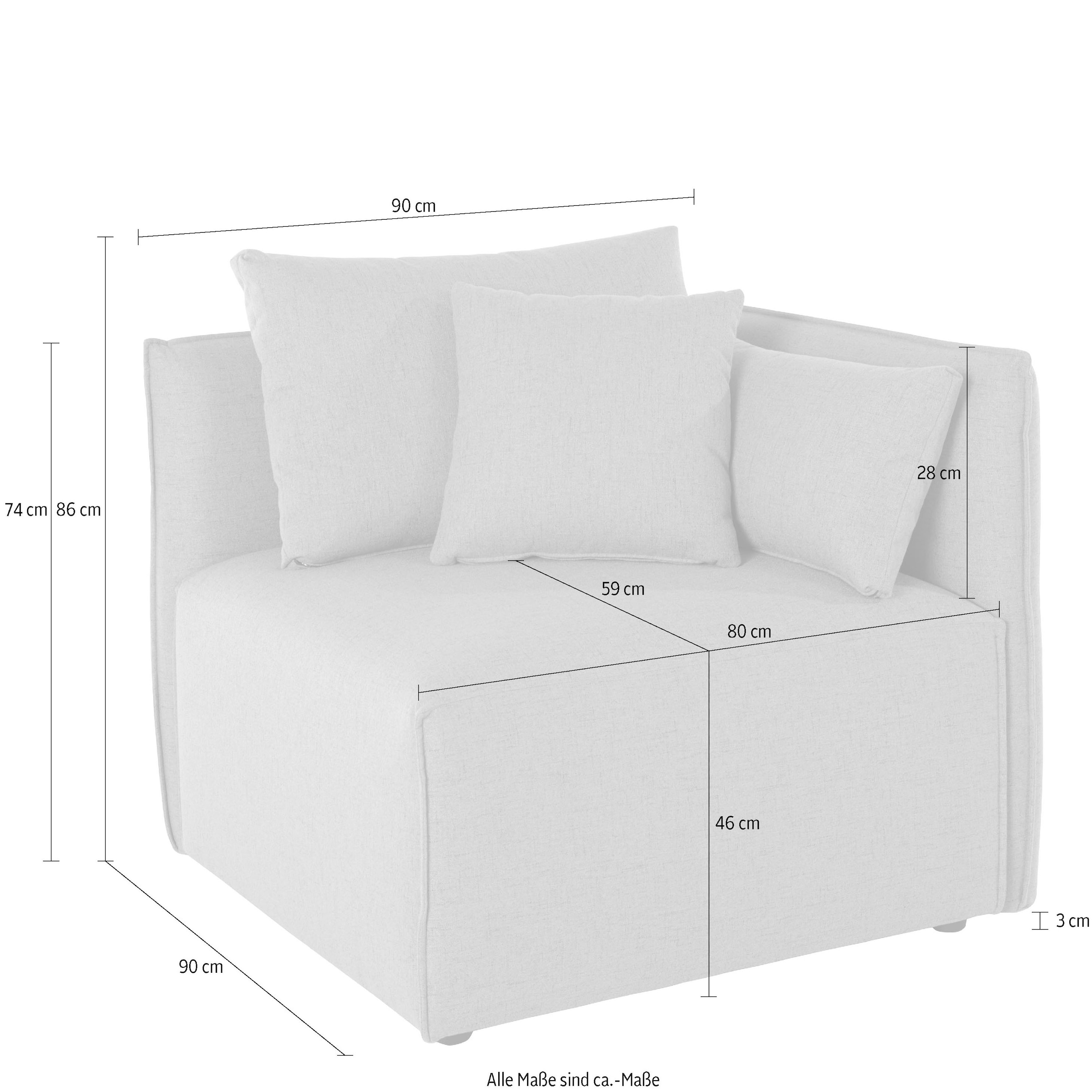 andas Sofa-Eckelement »Nöre«, (1 St.), Modul - zum Zusammenstellen; in vielen Bezugsqualitäten und Farben