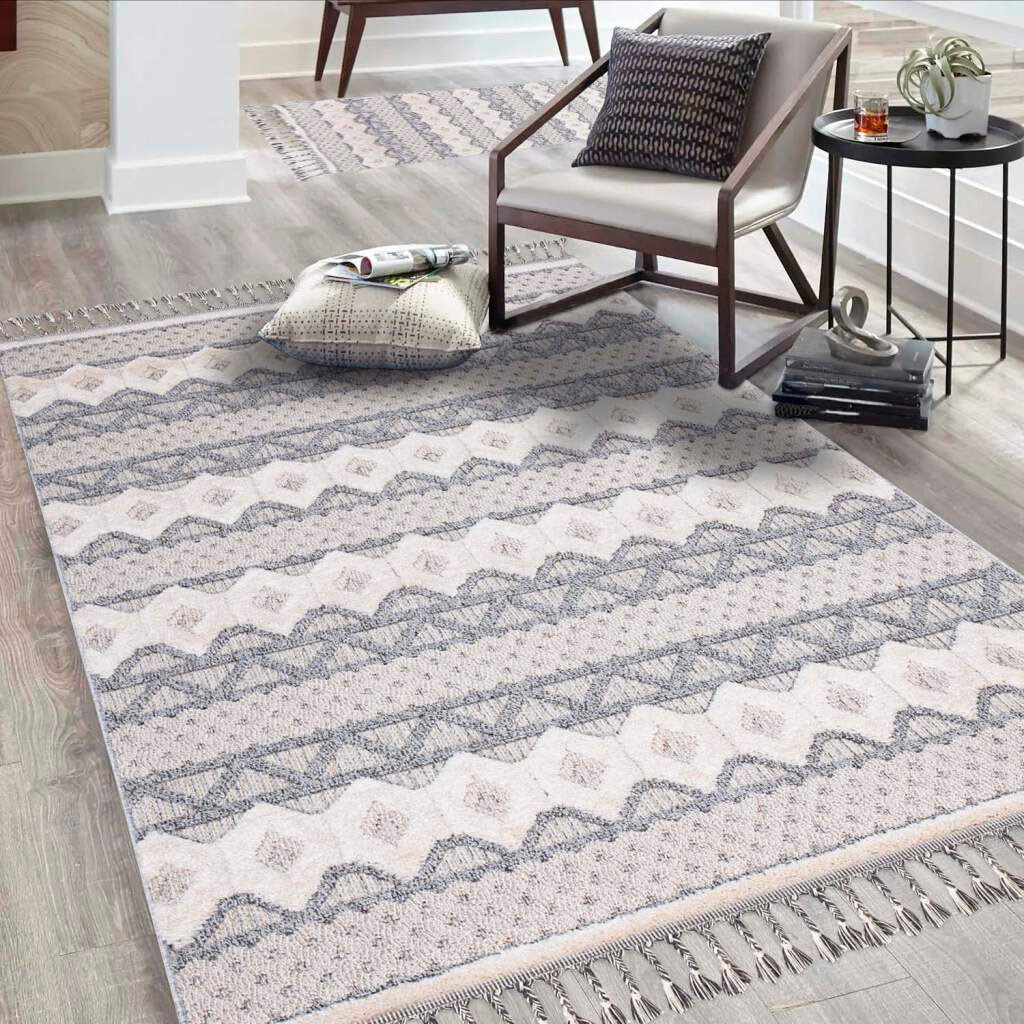 Carpet City Teppich »Valencia 728«, rechteckig, 20 mm Höhe, Boho-Stil, 3D-E günstig online kaufen