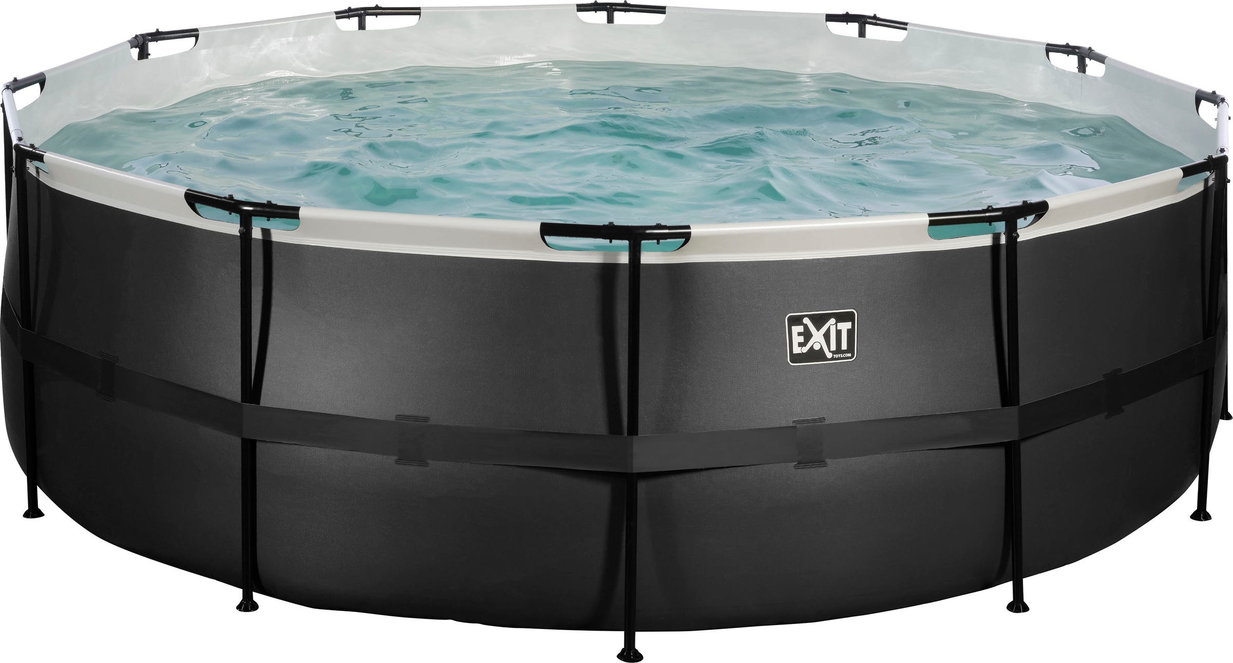 EXIT Framepool »inkl. Sicherheitsleiter«, (Set, 3 tlg.), ØxH: 427x122 cm, mit Sandfilterpumpe