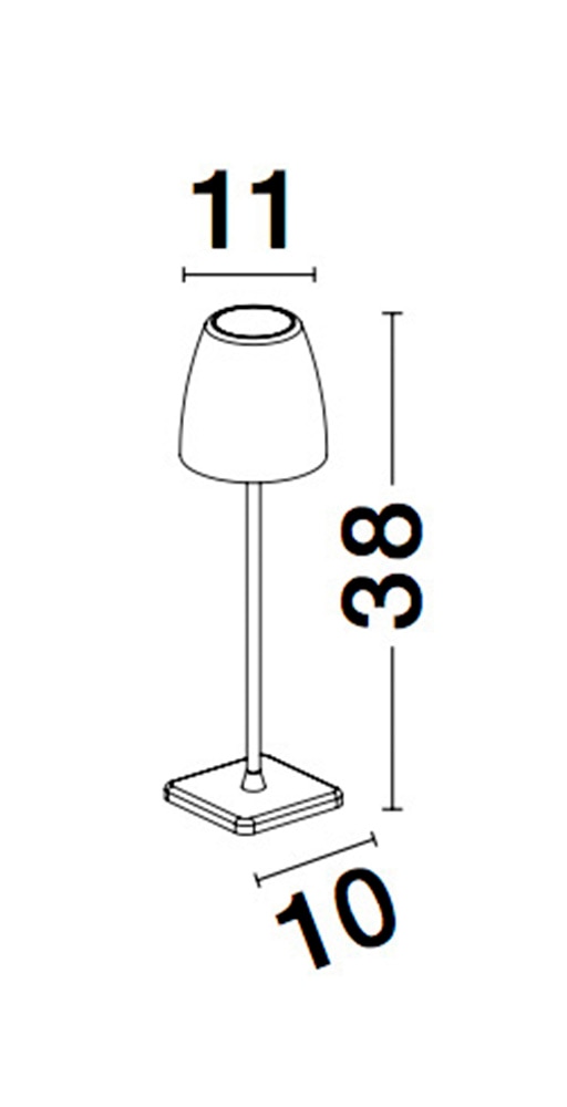 Nova Luce Außen-Tischleuchte »COLT« LED-Modul 1 Stk. Warmweiß Dimmbar
