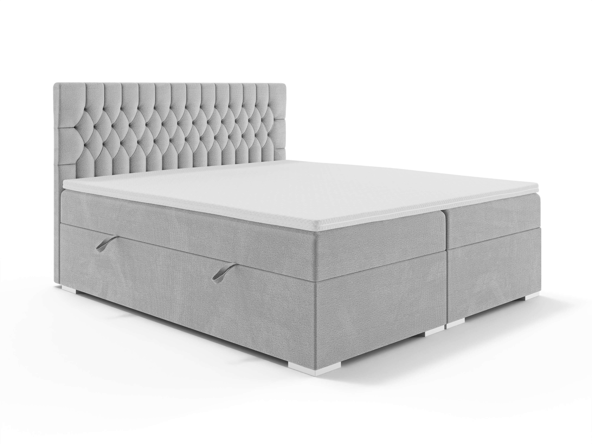 Leonique Polsterbett »ALIY mit Matratze und Topper, in 3 Breiten (140, 160 und 180 cm)«, Boxspringbett mit Kopfteil, Bettkasten, Matratze (BFK/TFK) und Topper