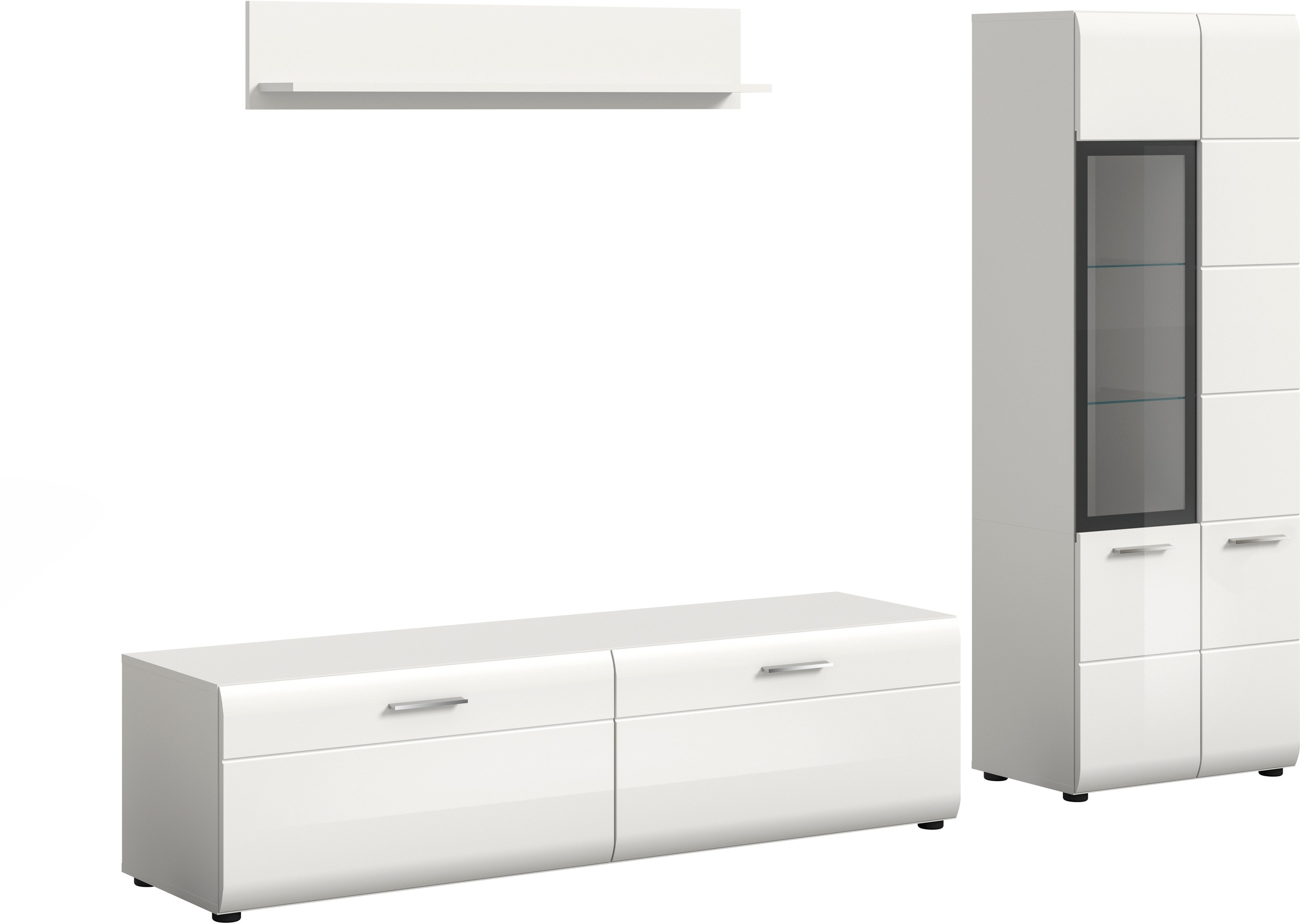 INOSIGN Wohnwand »FLORENZ, 3-teilige Wohn-Kombination, hochwertige MDF-Fron günstig online kaufen