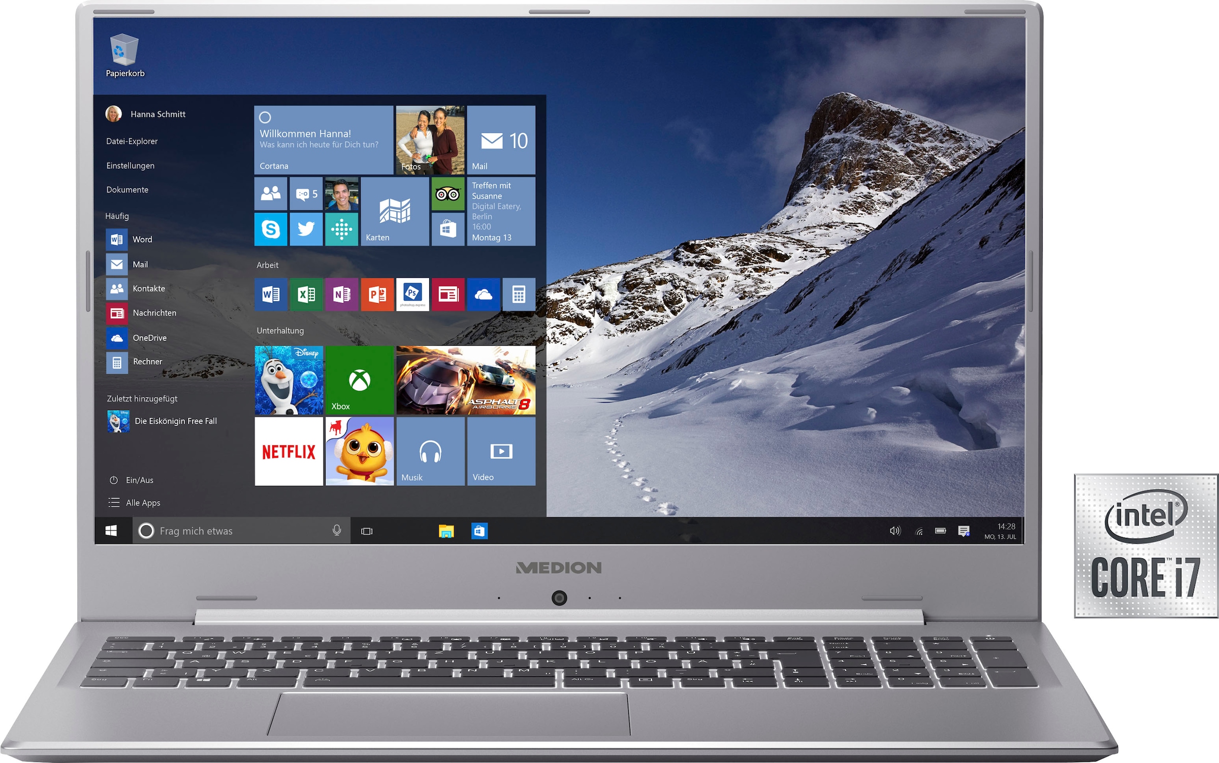 Medion® Notebook »AKOYA® S17403«, 43,9 cm, / 17,3 Zoll, Intel, Core i5, UHD Graphics, 512 GB SSD