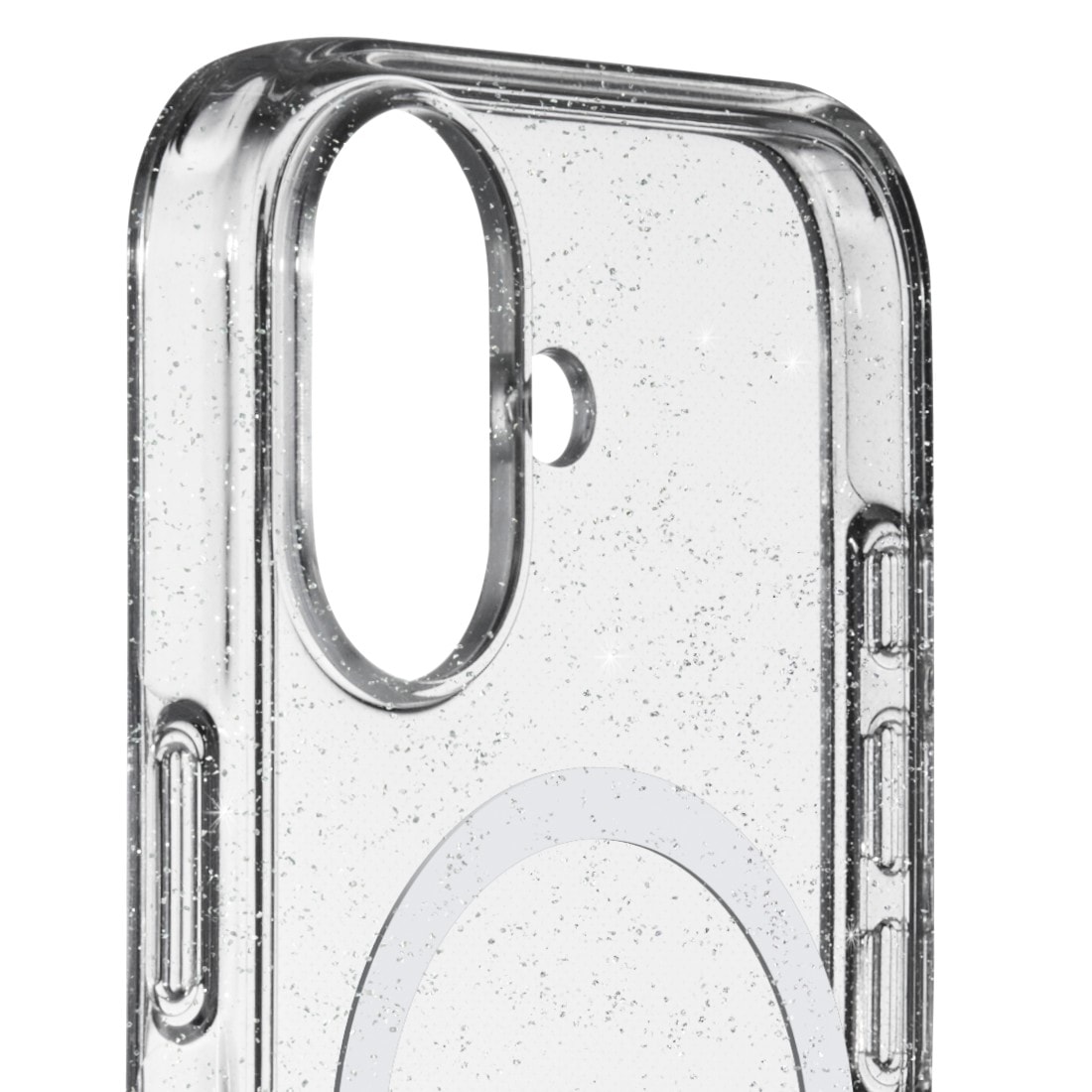 White Diamonds Smartphone-Hülle »Cover "Mag Glitter" für Apple iPhone 17, Transparent« Anti-Vergilbung, Kraztschutz, Stoßfeste Ecken