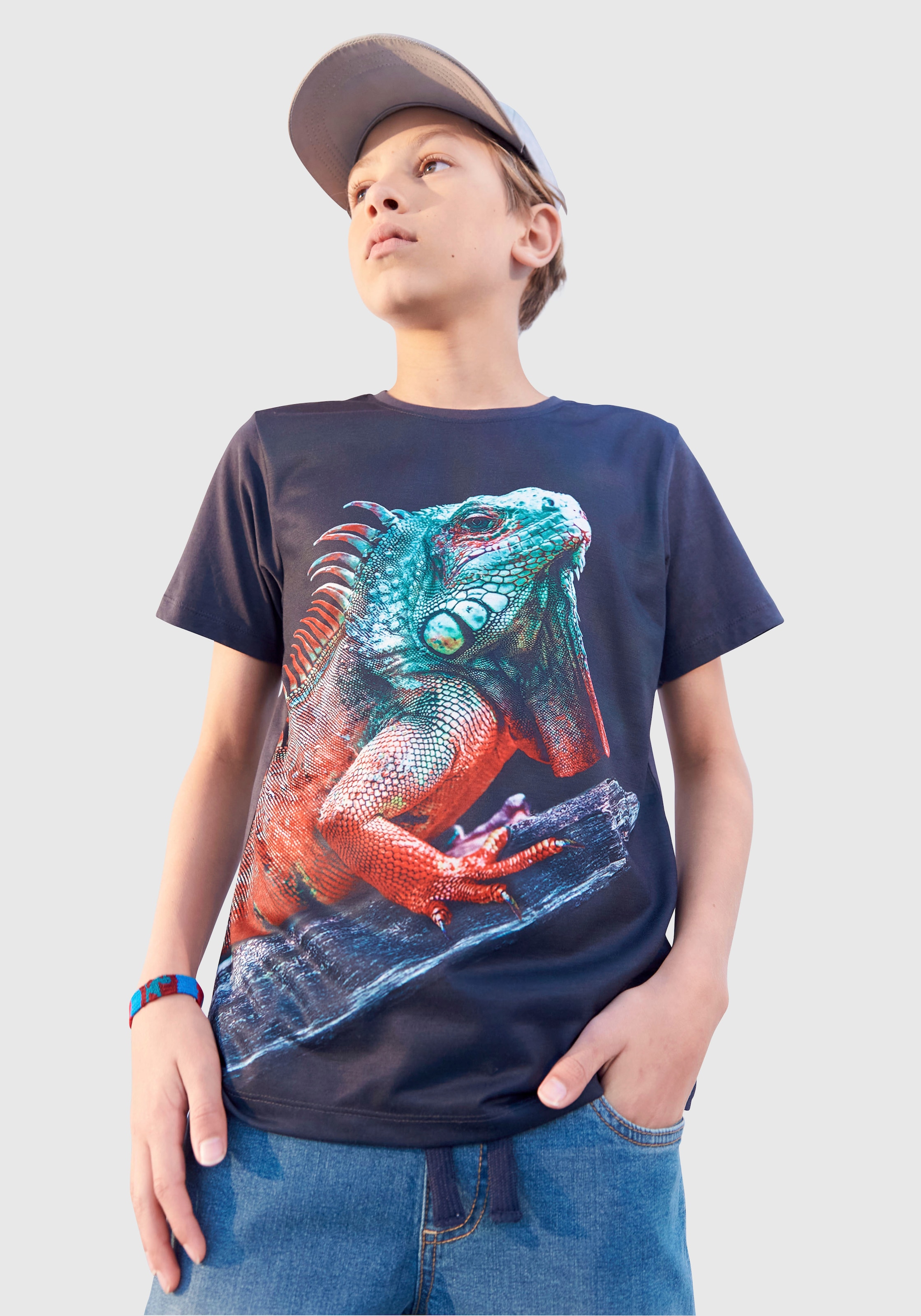 bestellen T-Shirt »LITTLE im KIDSWORLD Online-Shop LIZARD«, Fotodruck