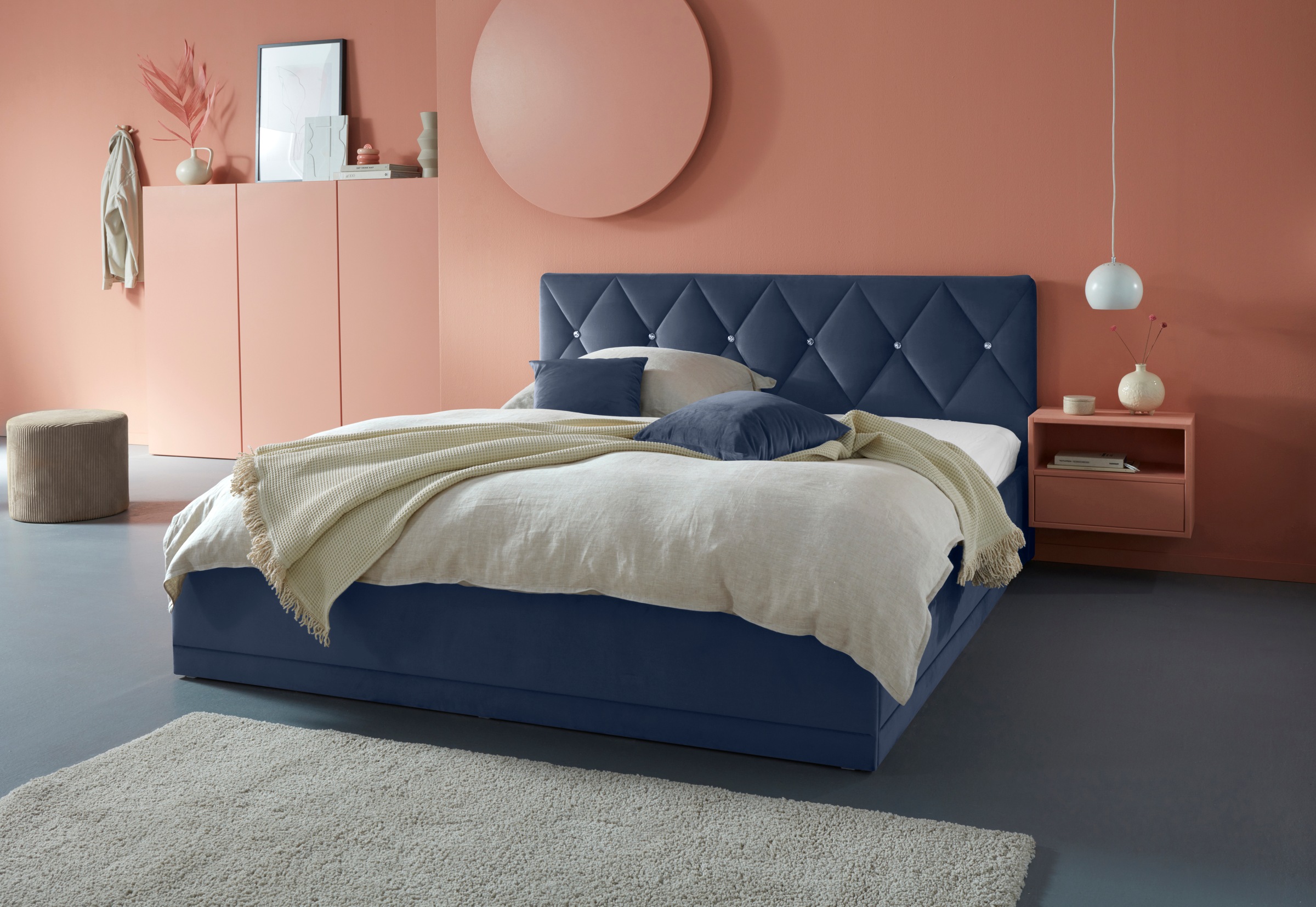 Westfalia Schlafkomfort Polsterbett "Adamas" auch mit Bettkasten, Knopfheft günstig online kaufen