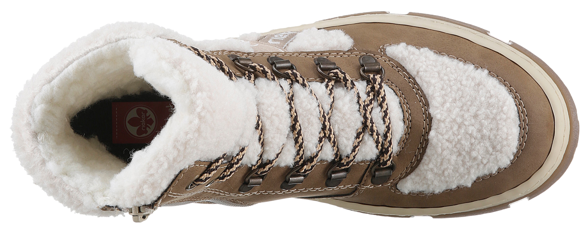 Rieker Winterboots, Schnürboots, Snowboots, Profilsohle, mit Innenreißverschluss