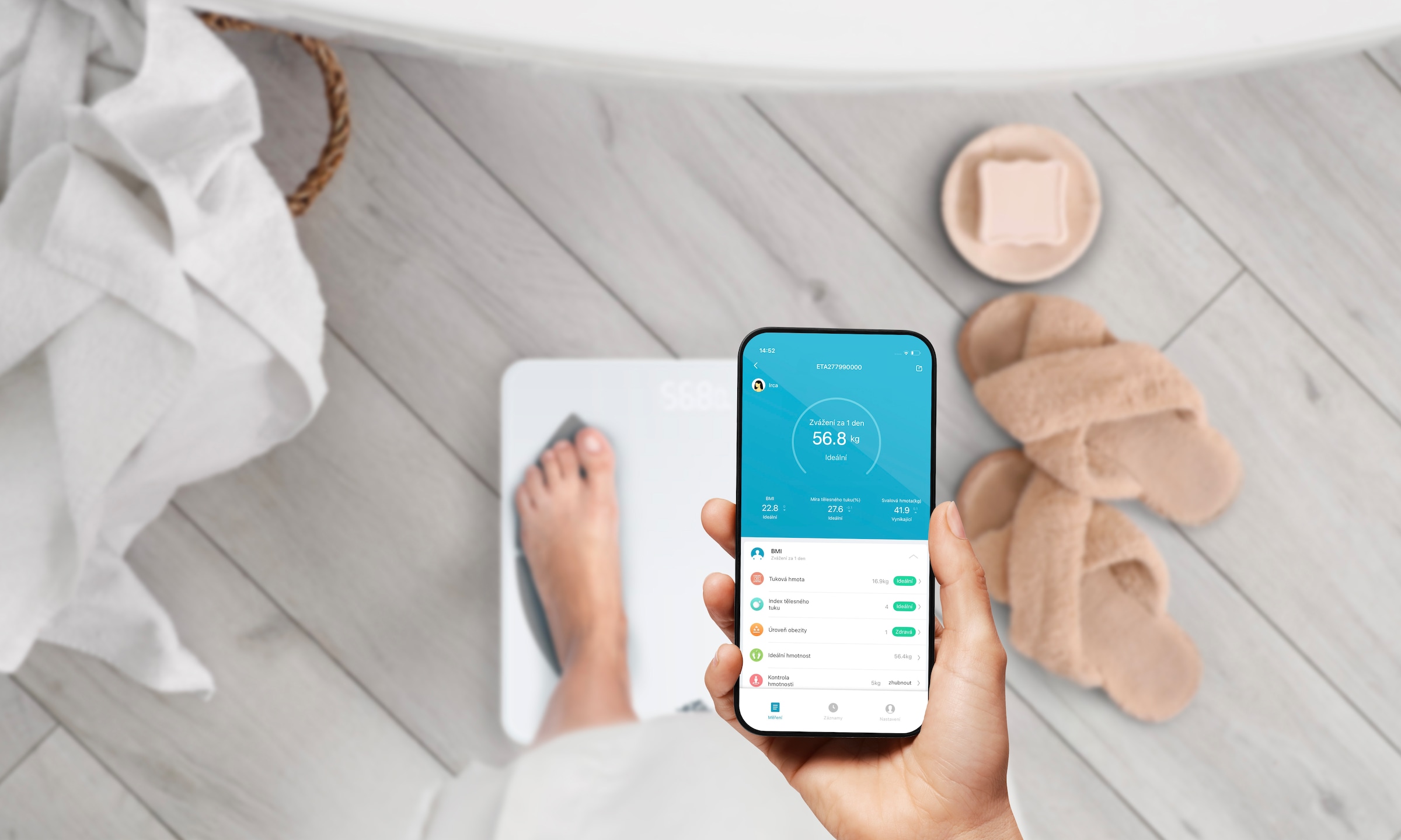 eta Körper-Analyse-Waage »ETA Vital Fitness«, Smart-Körperwaage mit App und 18 Analysewerten, 180 kg Tragkraft